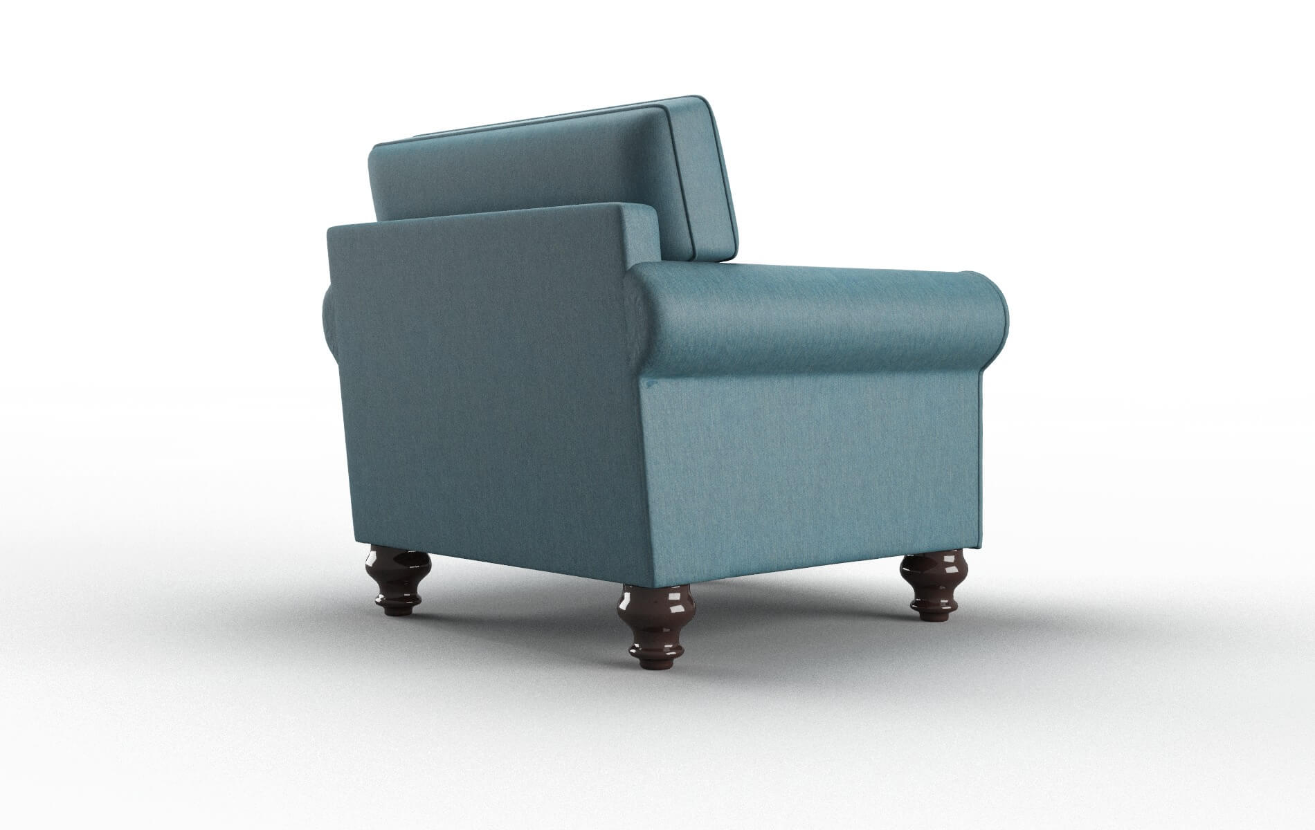 Farah Cosmo Teal Chair espresso legs 5