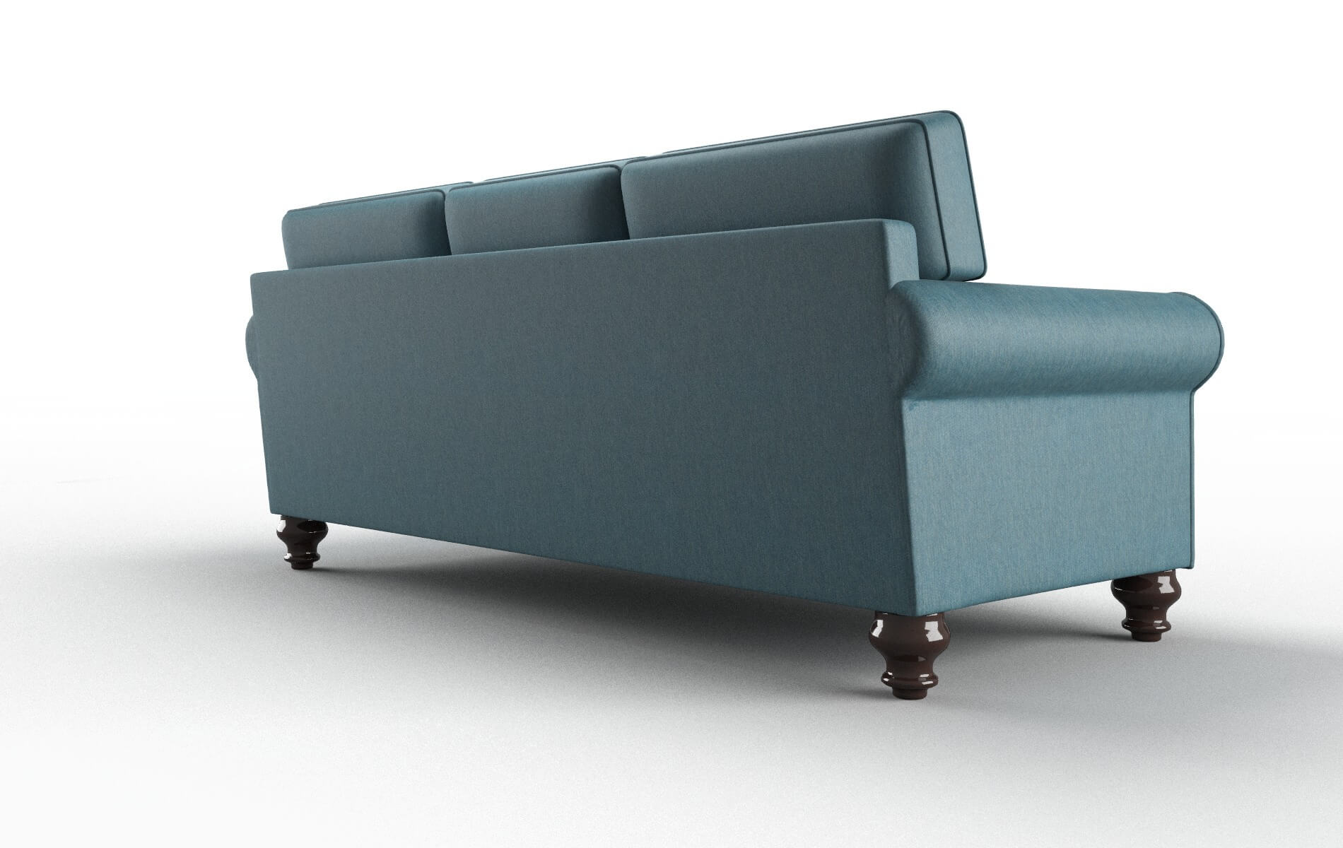 Farah Cosmo Teal Sofa espresso legs 5