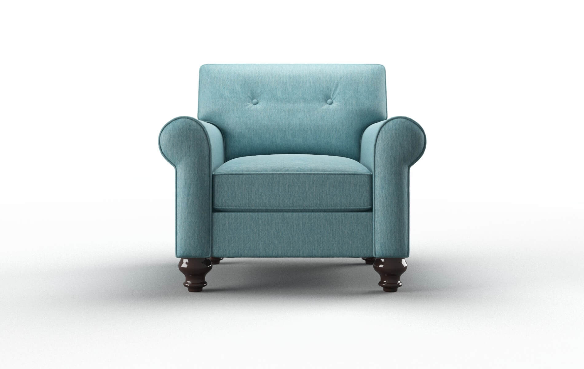Farah Cosmo Turquoise chair espresso legs