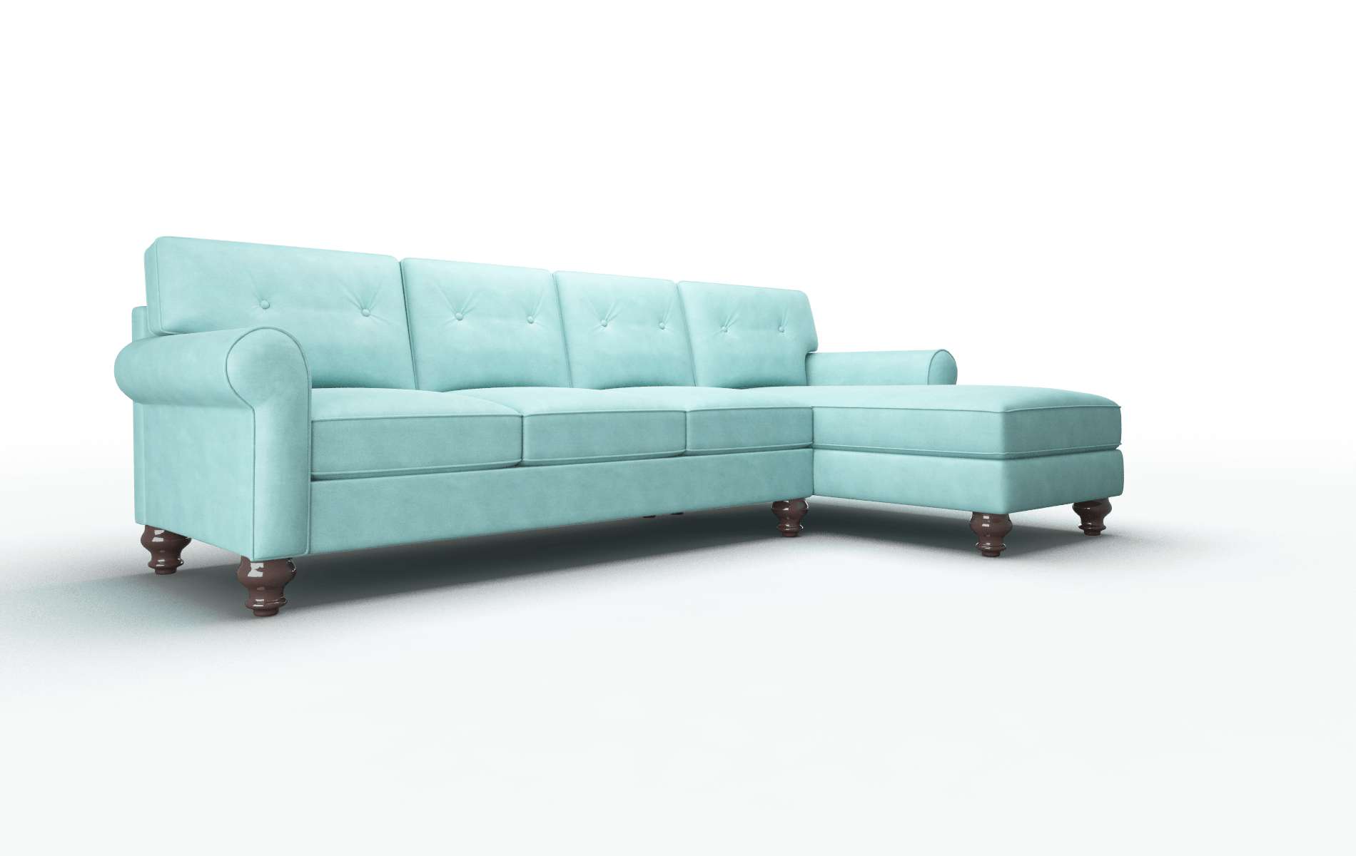 Farah Curious Turquoise Panel espresso legs 2