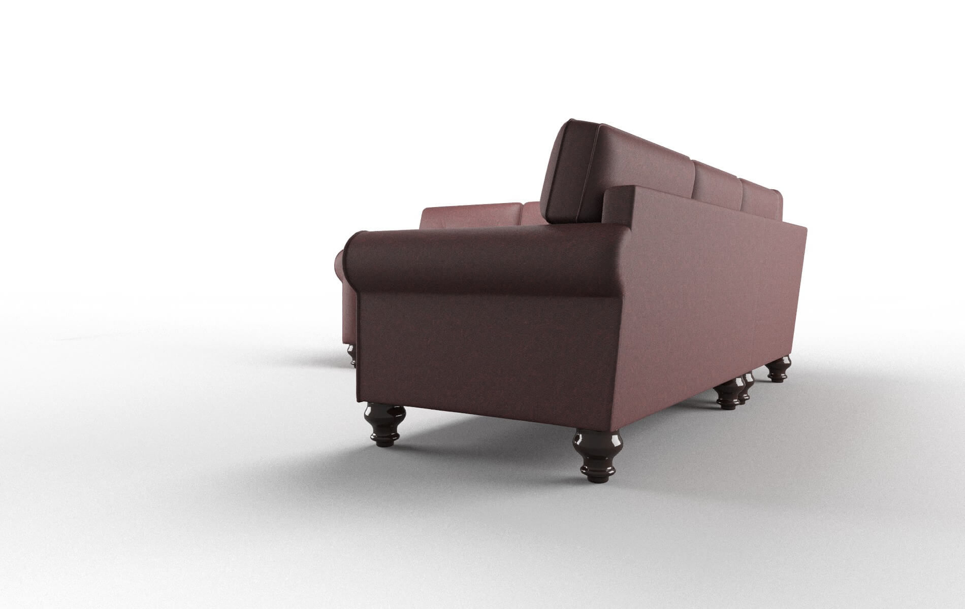 Farah Derby Berry Sectional espresso legs 4