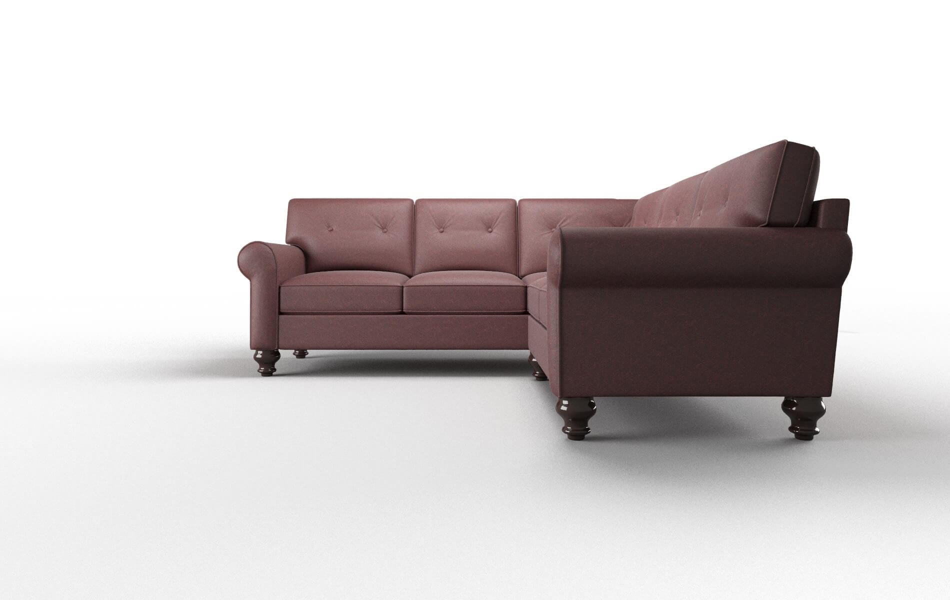 Farah Derby Berry Sectional espresso legs 5