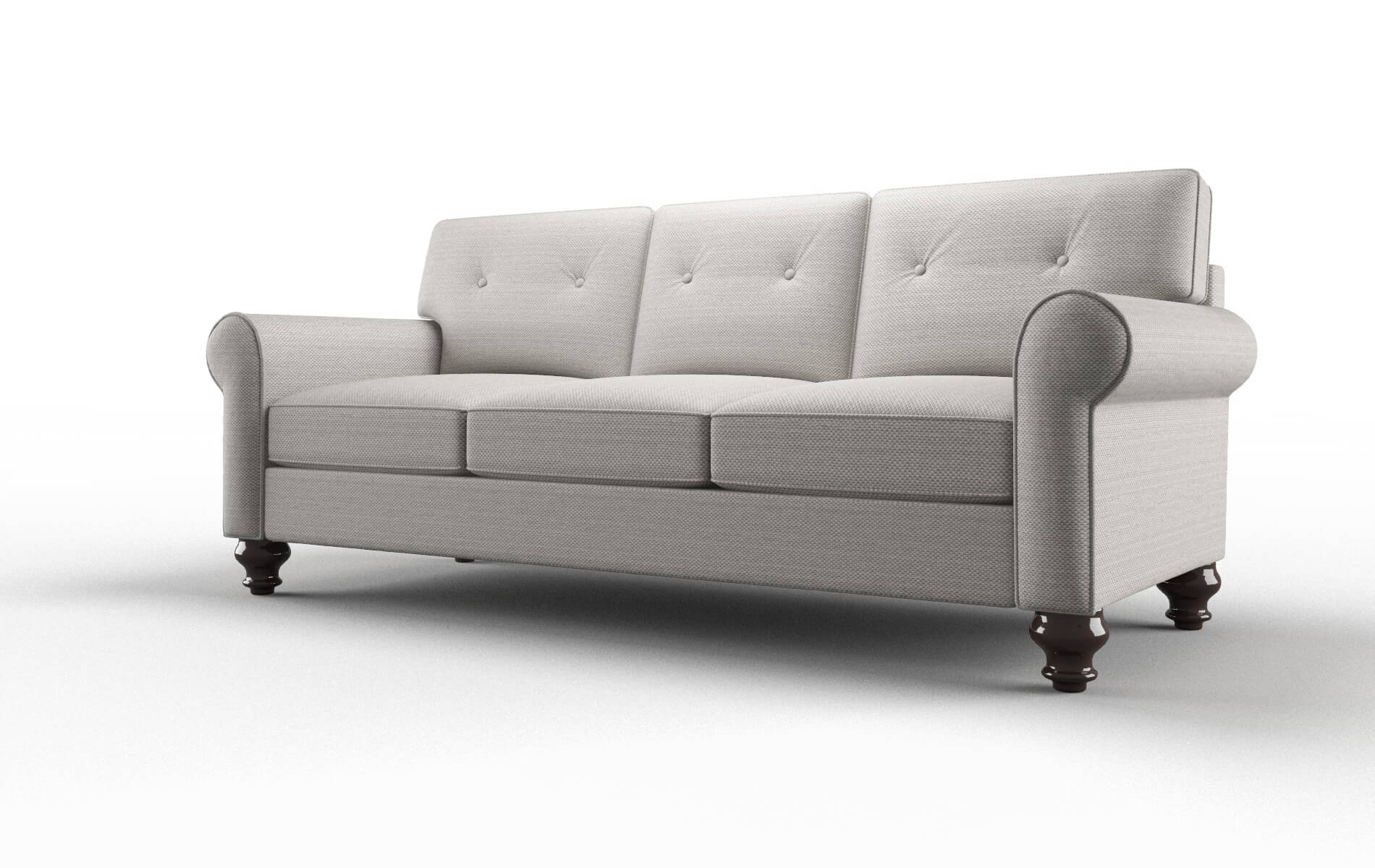 Farah Derby Grey Sofa espresso legs 4