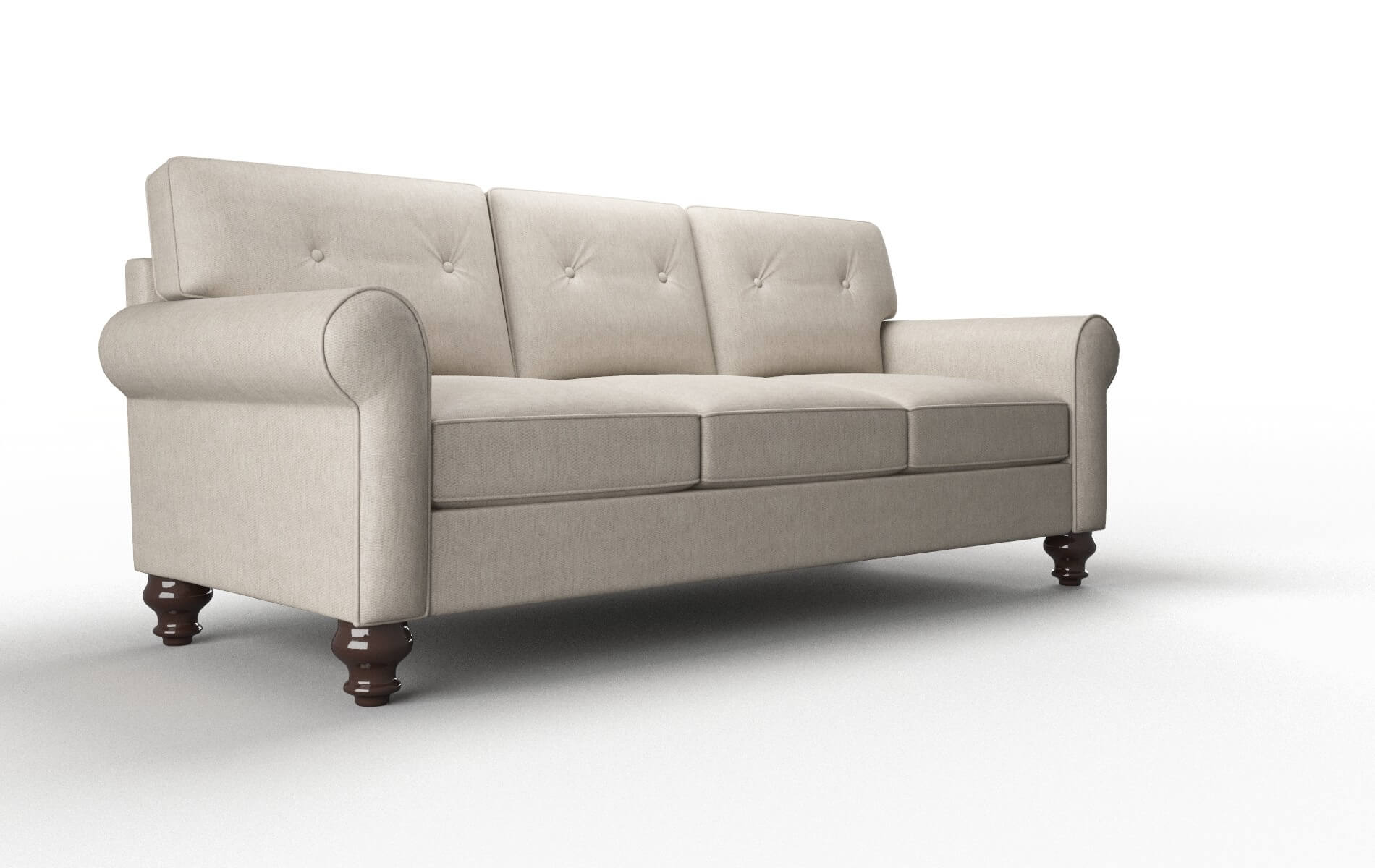 Farah Derby Linen Sofa espresso legs 2
