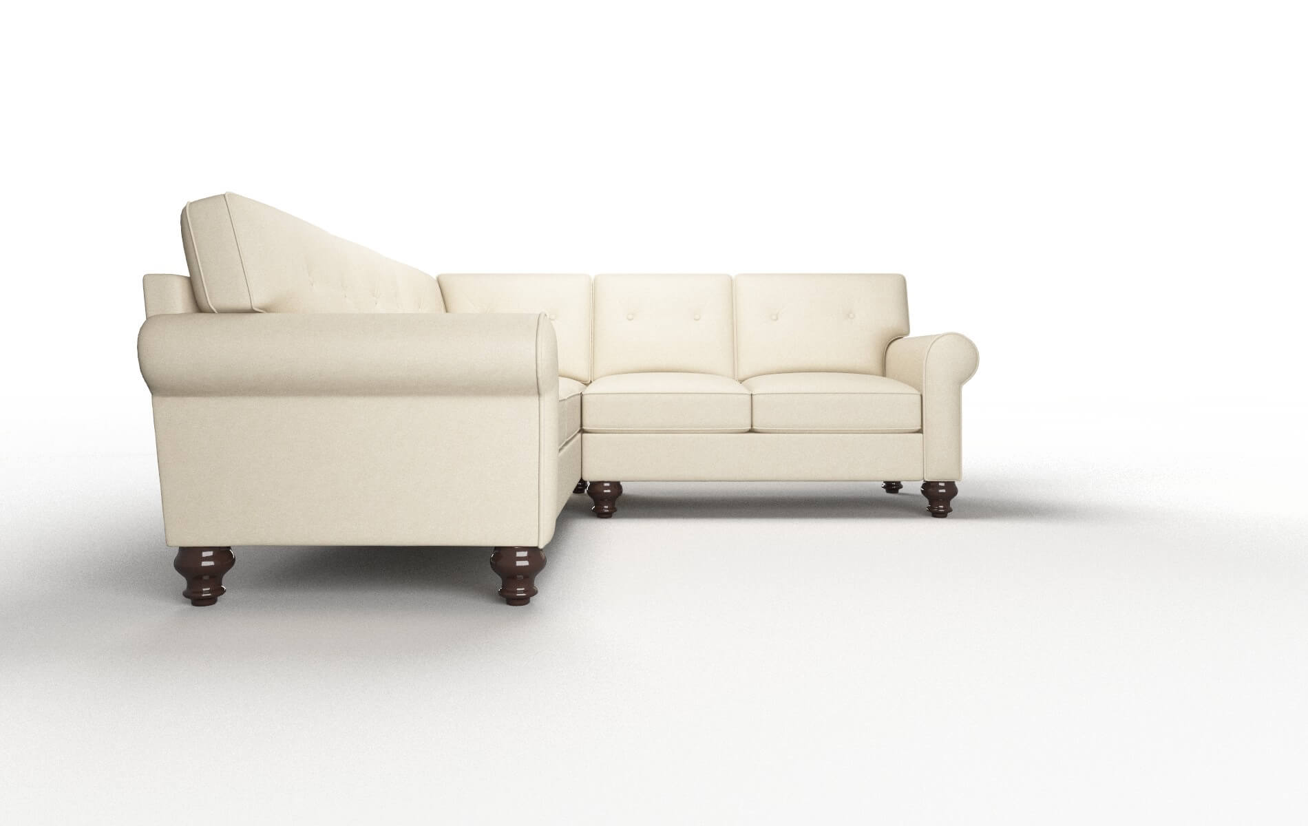 Farah Dream_d Almond Sectional espresso legs 2