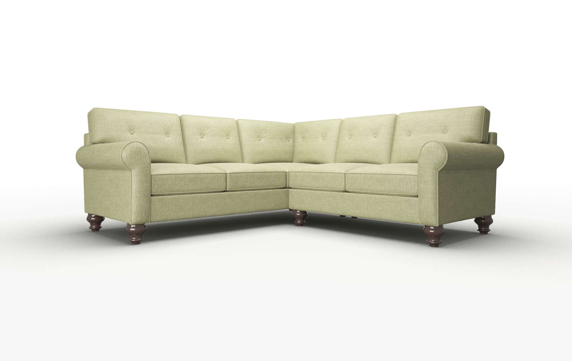 Farah Durham Lime Sectional espresso legs