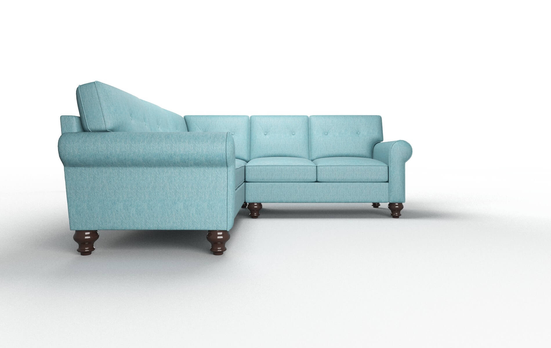 Farah Durham Pine Sectional espresso legs 2
