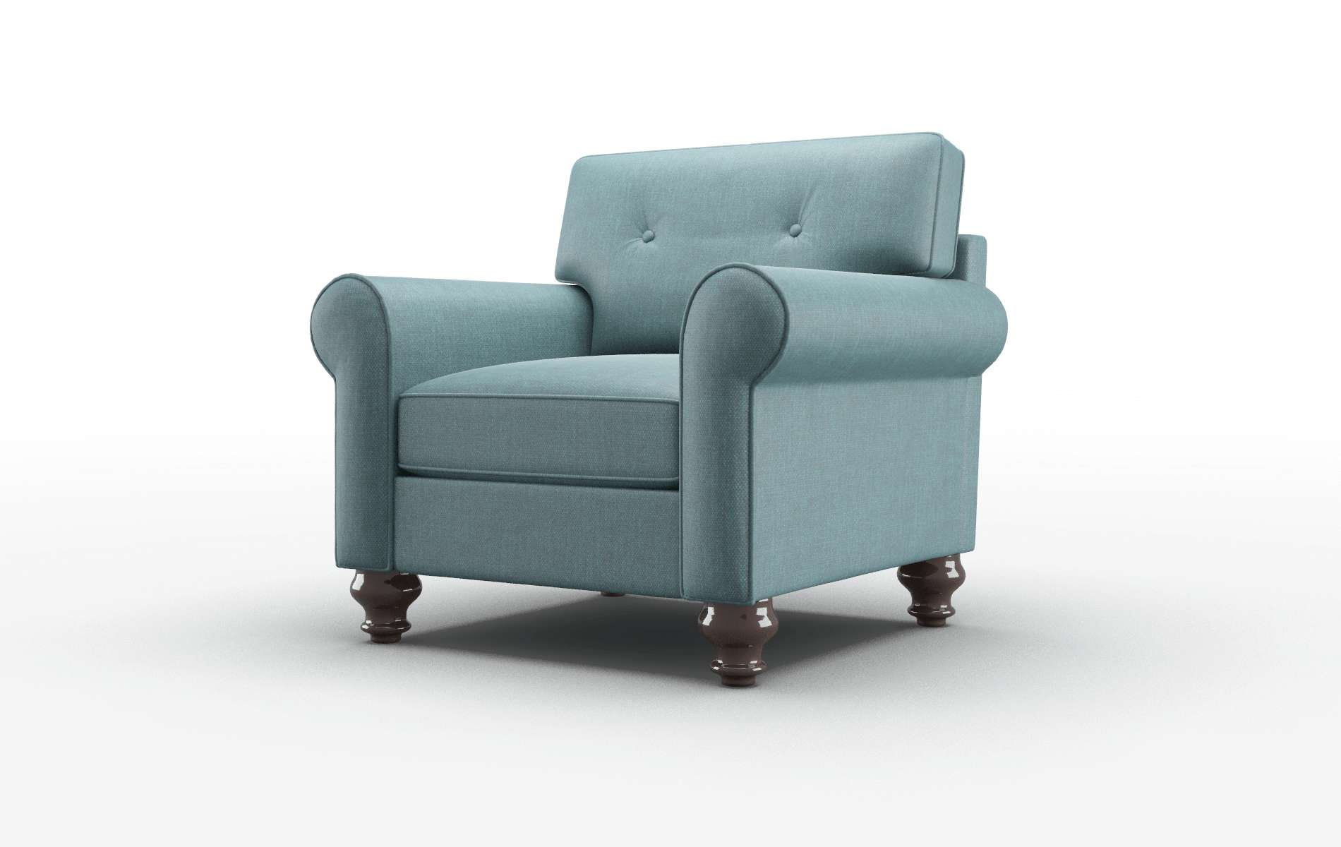 Farah Elliot Teal Chair espresso legs 4