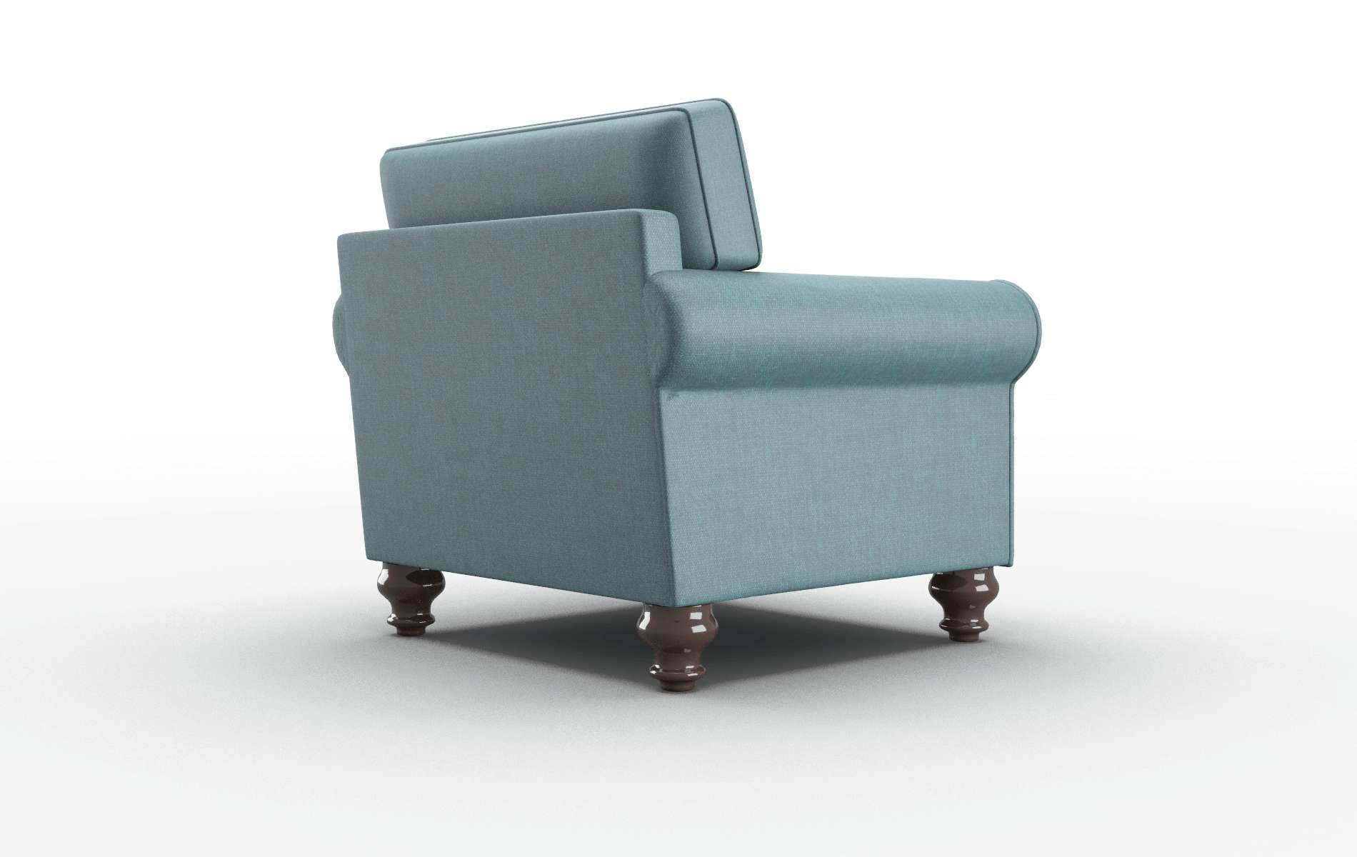 Farah Elliot Teal Chair espresso legs 5