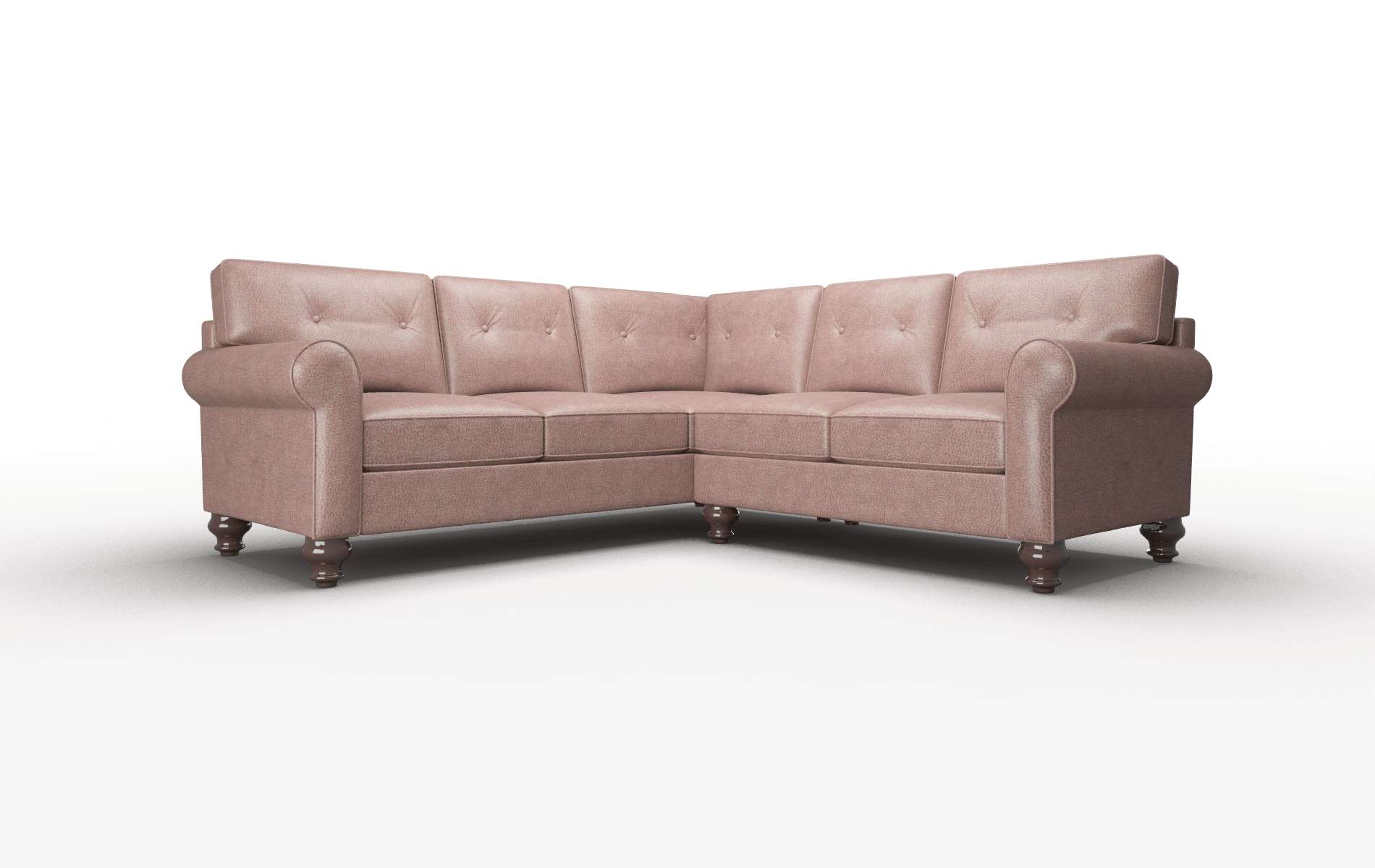 Farah Ford Brown Sectional espresso legs 1