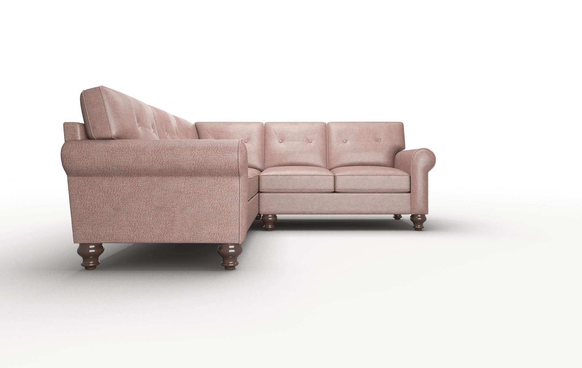 Farah Ford Brown Sectional espresso legs 2