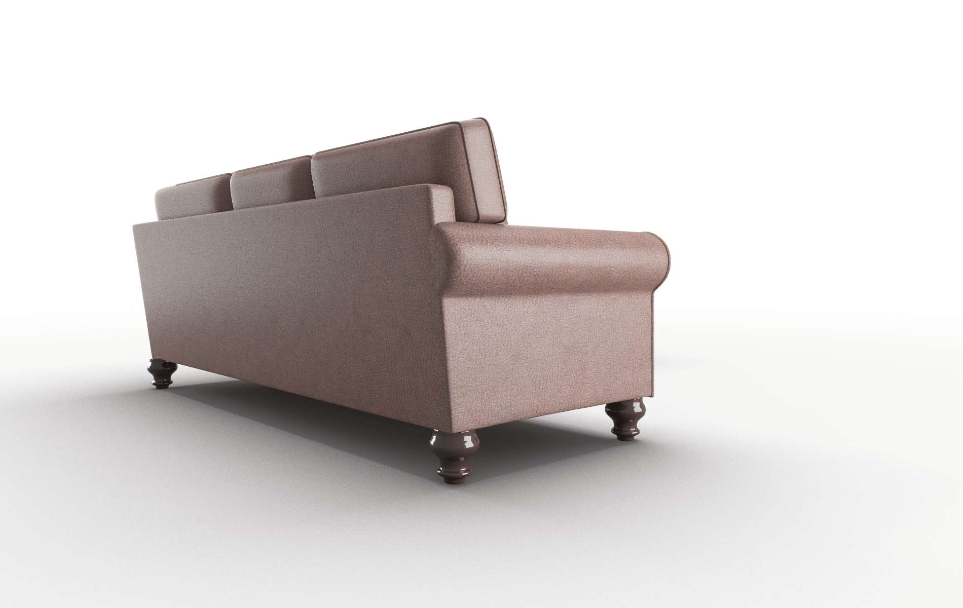 Farah Ford Brown Sectional espresso legs 3