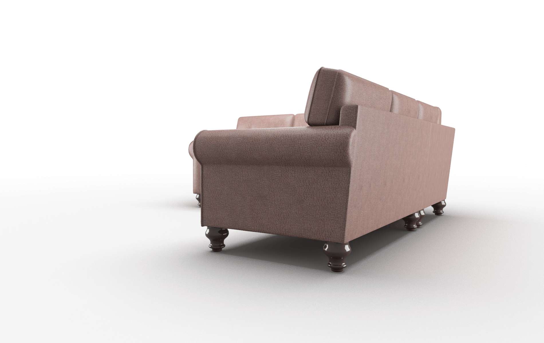 Farah Ford Brown Sectional espresso legs 4