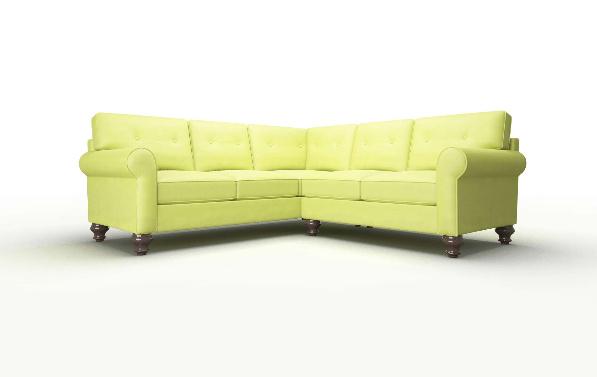 Farah Hathaway Apple Sectional espresso legs 1