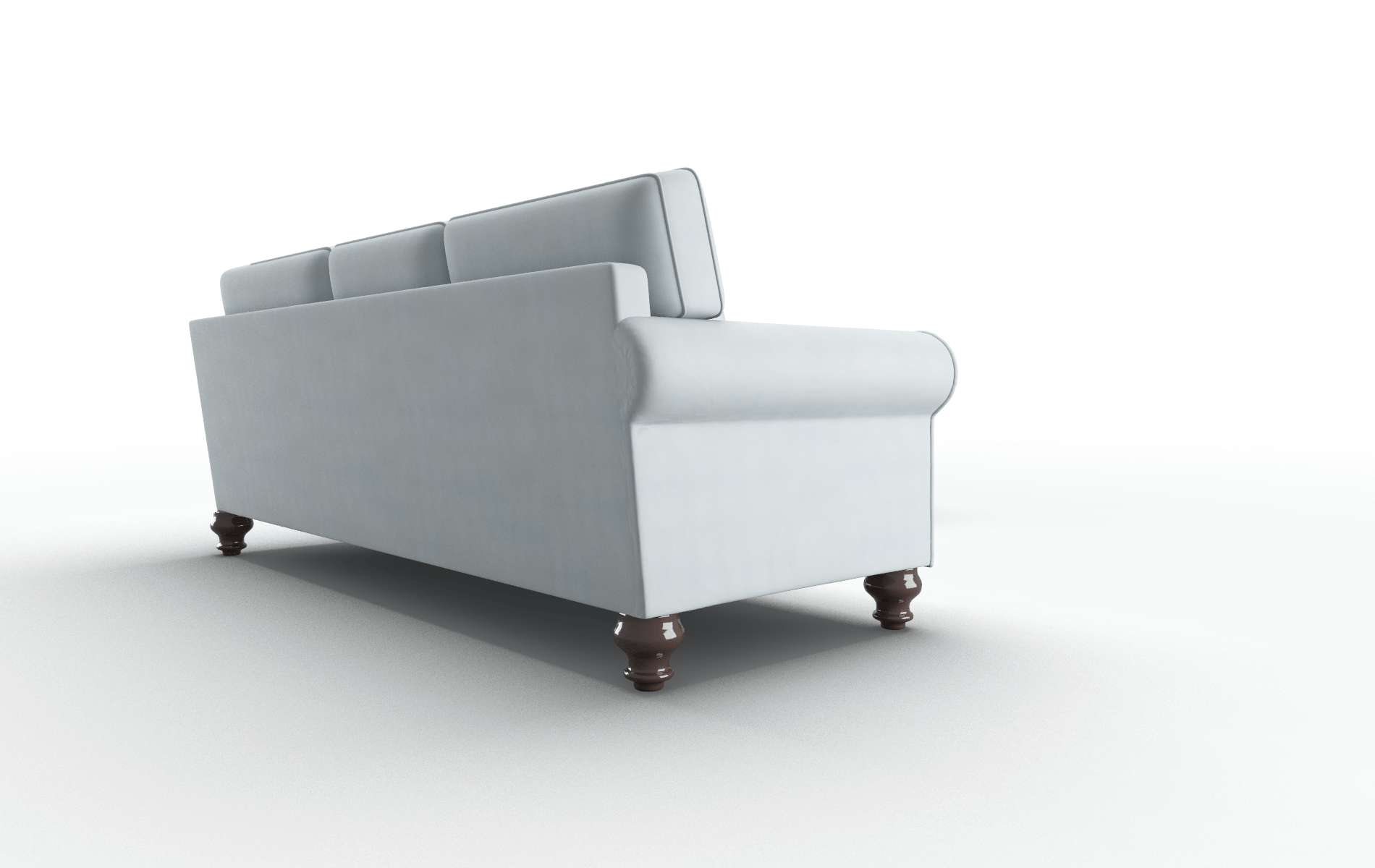 Farah Hathaway Aqua Sectional espresso legs 3