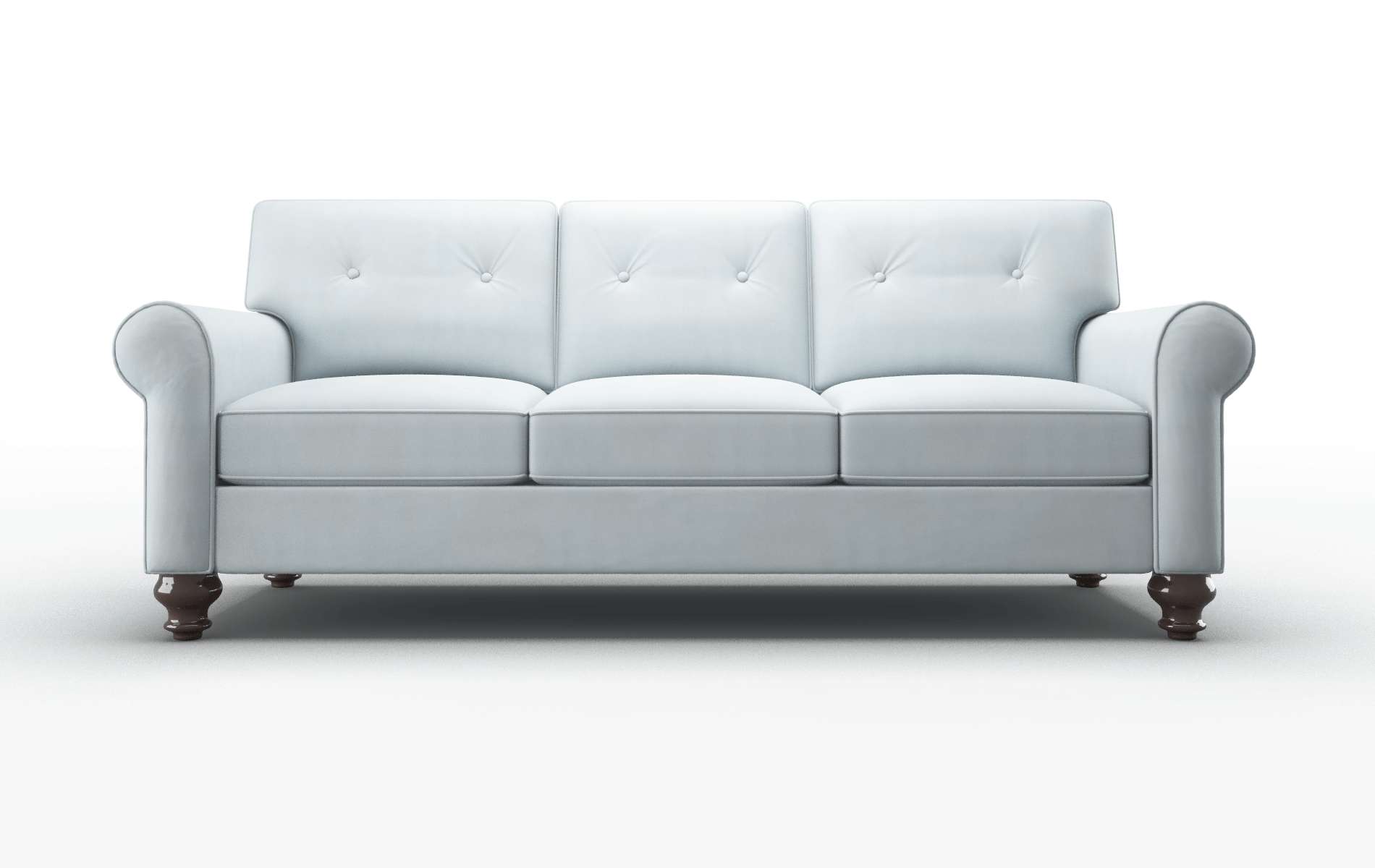 Farah Hathaway Aqua Sofa espresso legs 1