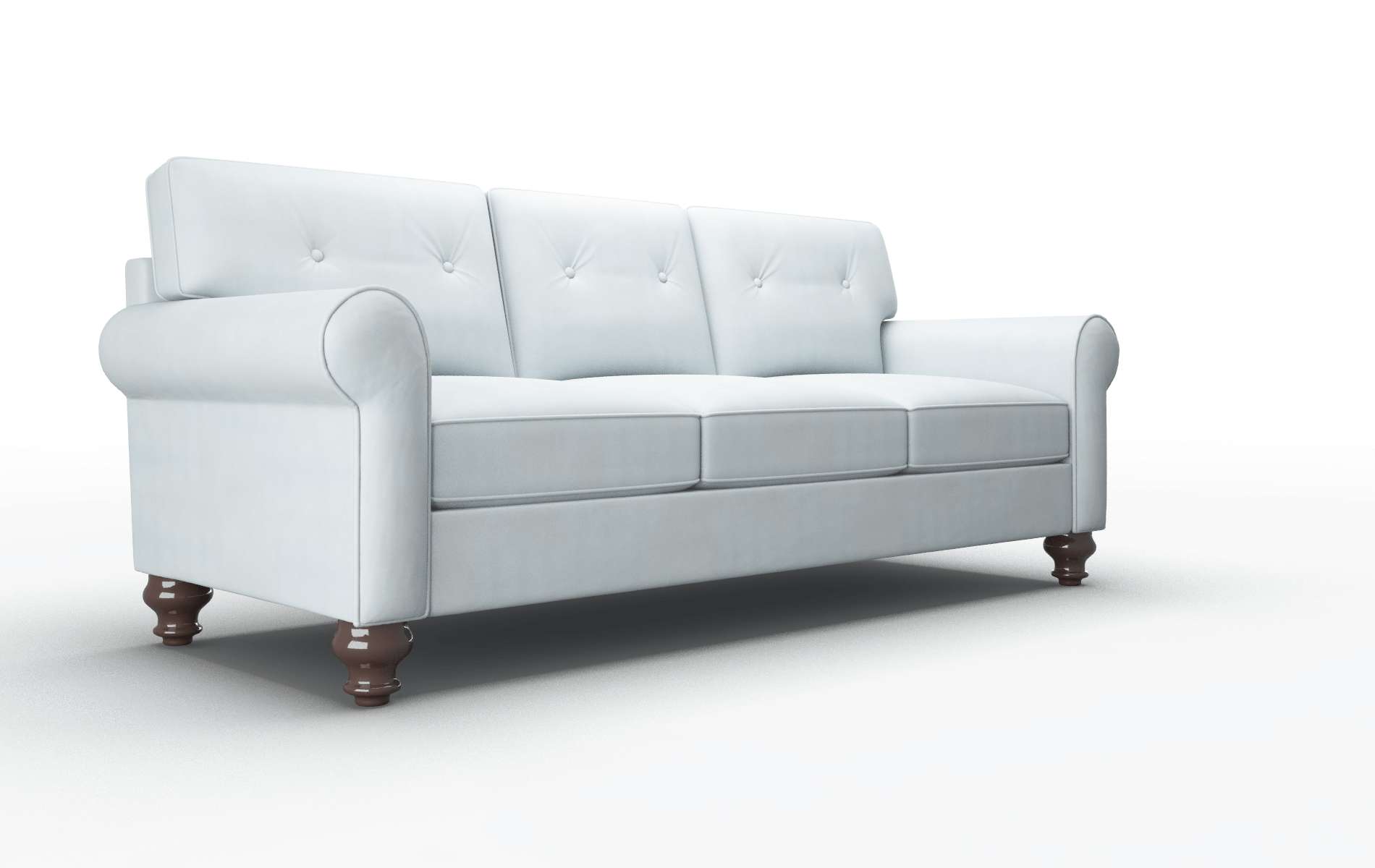 Farah Hathaway Aqua Sofa espresso legs 2