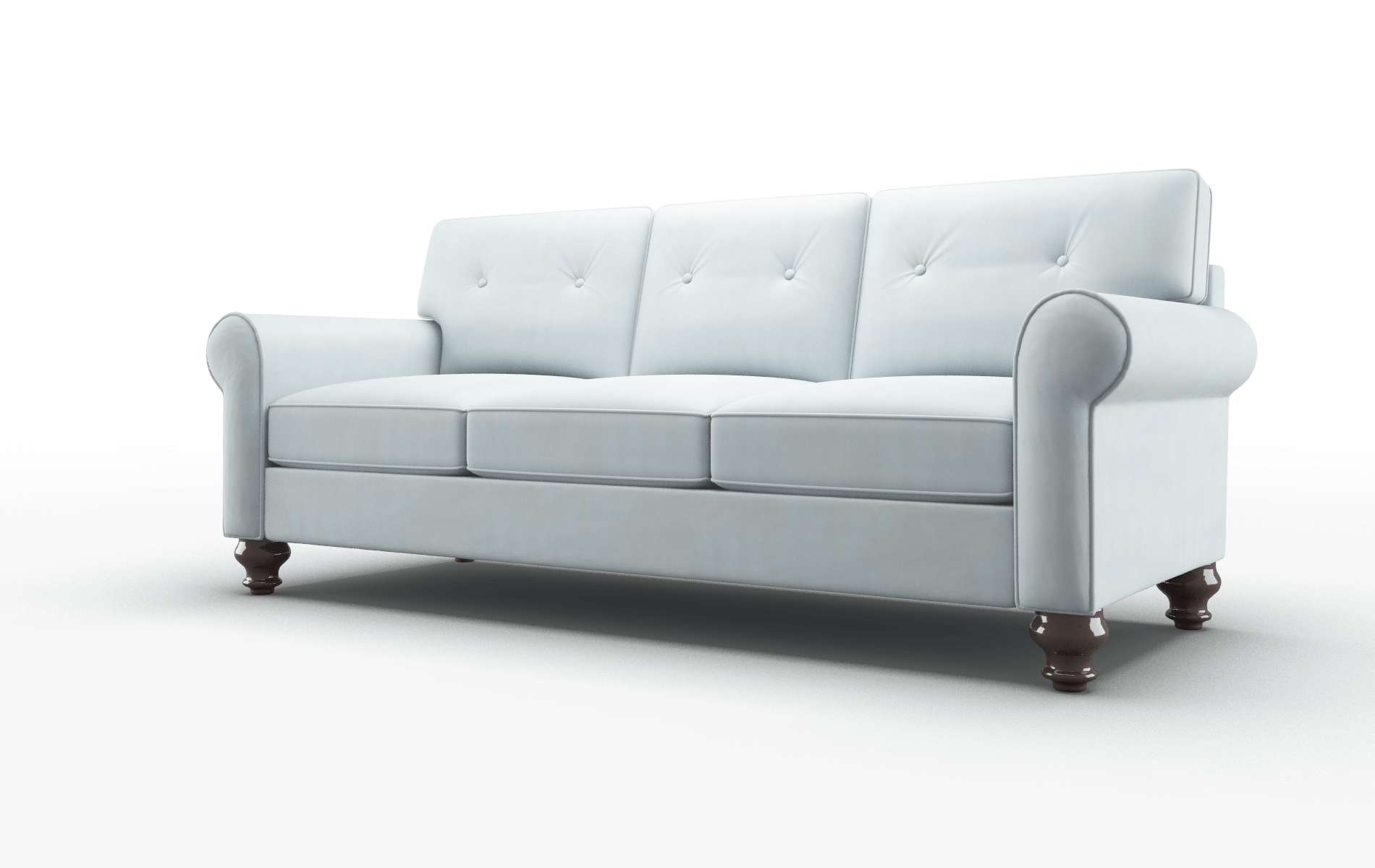 Farah Hathaway Aqua Sofa espresso legs 4