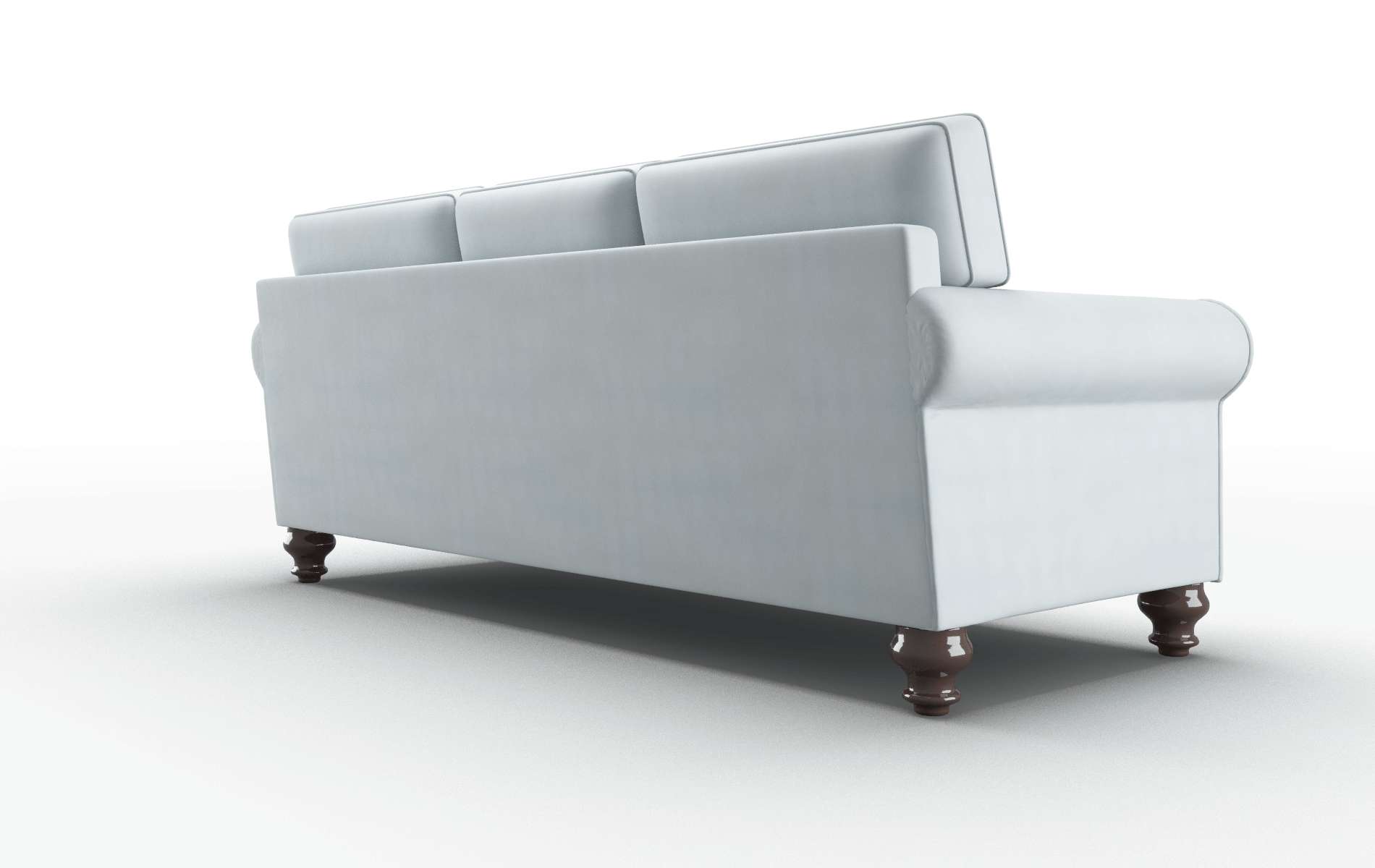 Farah Hathaway Aqua Sofa espresso legs 5