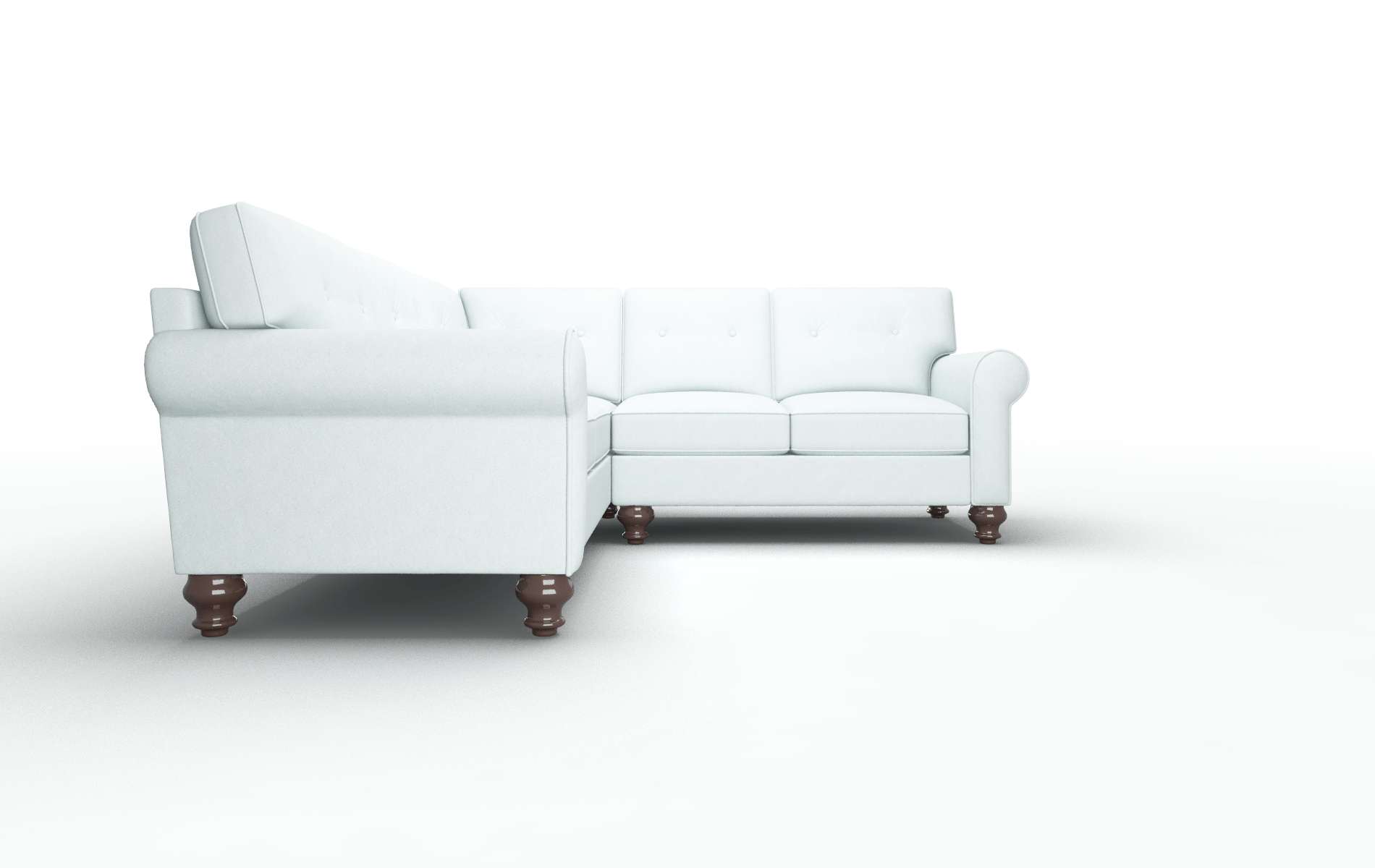 Farah Hepburn Peridot Sectional espresso legs 2
