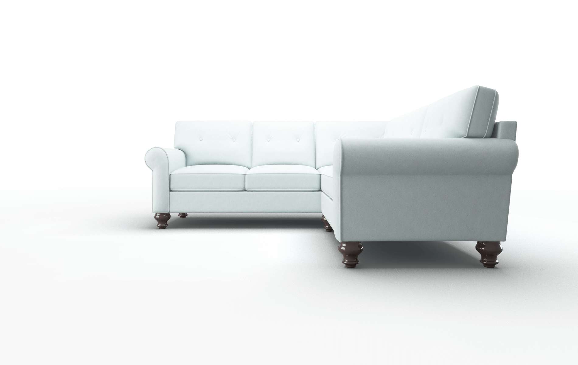 Farah Hepburn Peridot Sectional espresso legs 5