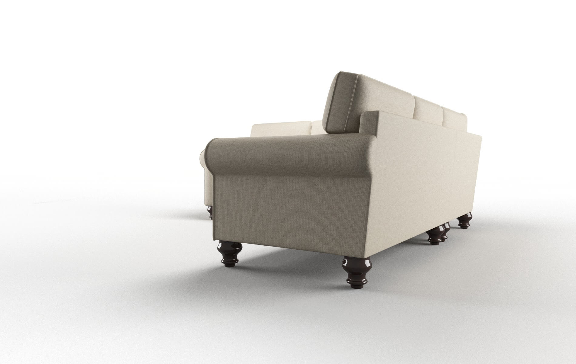 Farah Insight Barley Sectional espresso legs 4