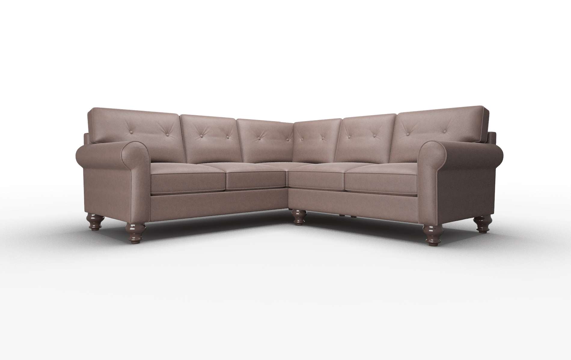 Farah Insight Cafe Sectional espresso legs 1