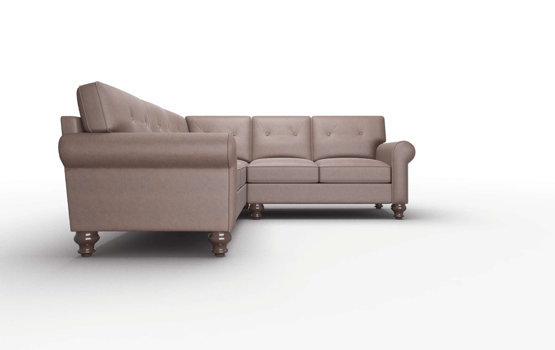 Farah Insight Cafe Sectional espresso legs 2