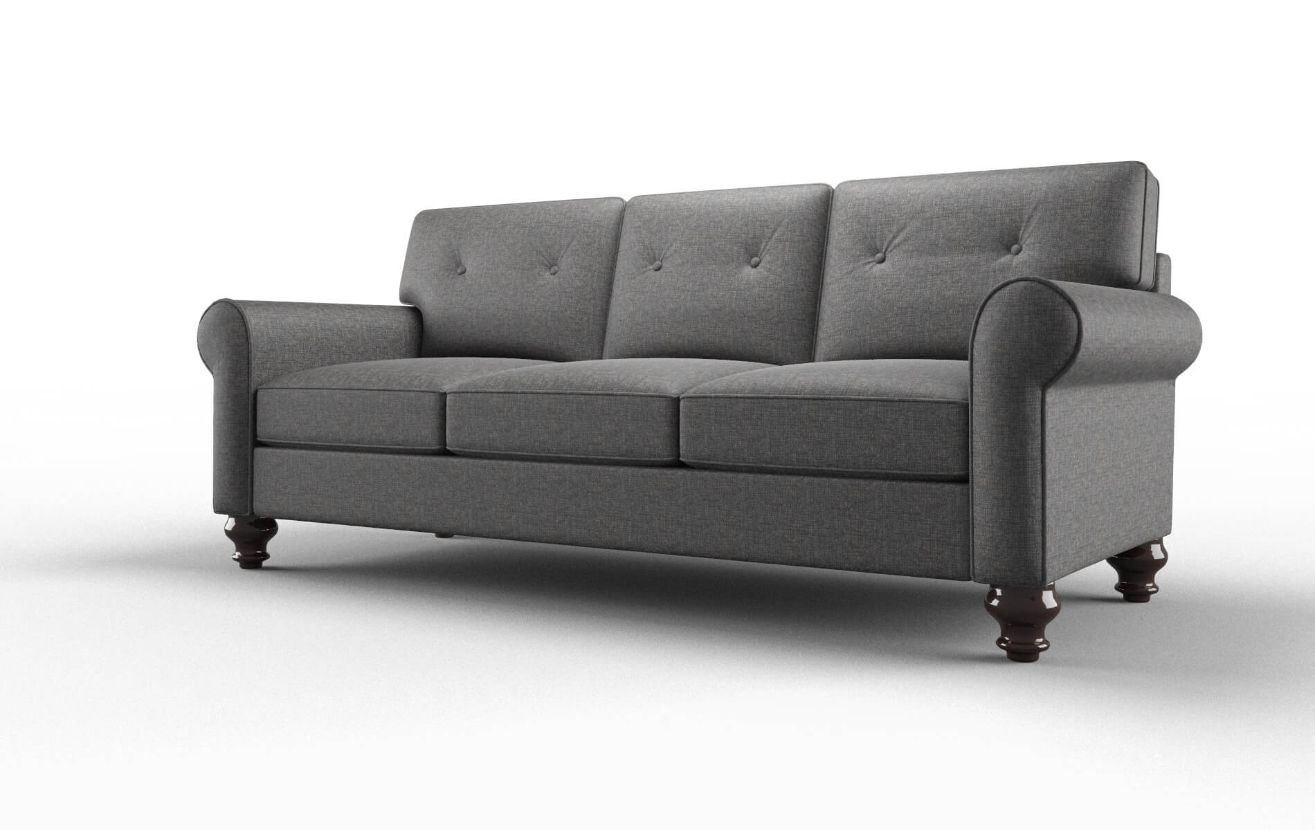 Farah Insight Charcoal Sofa espresso legs 4