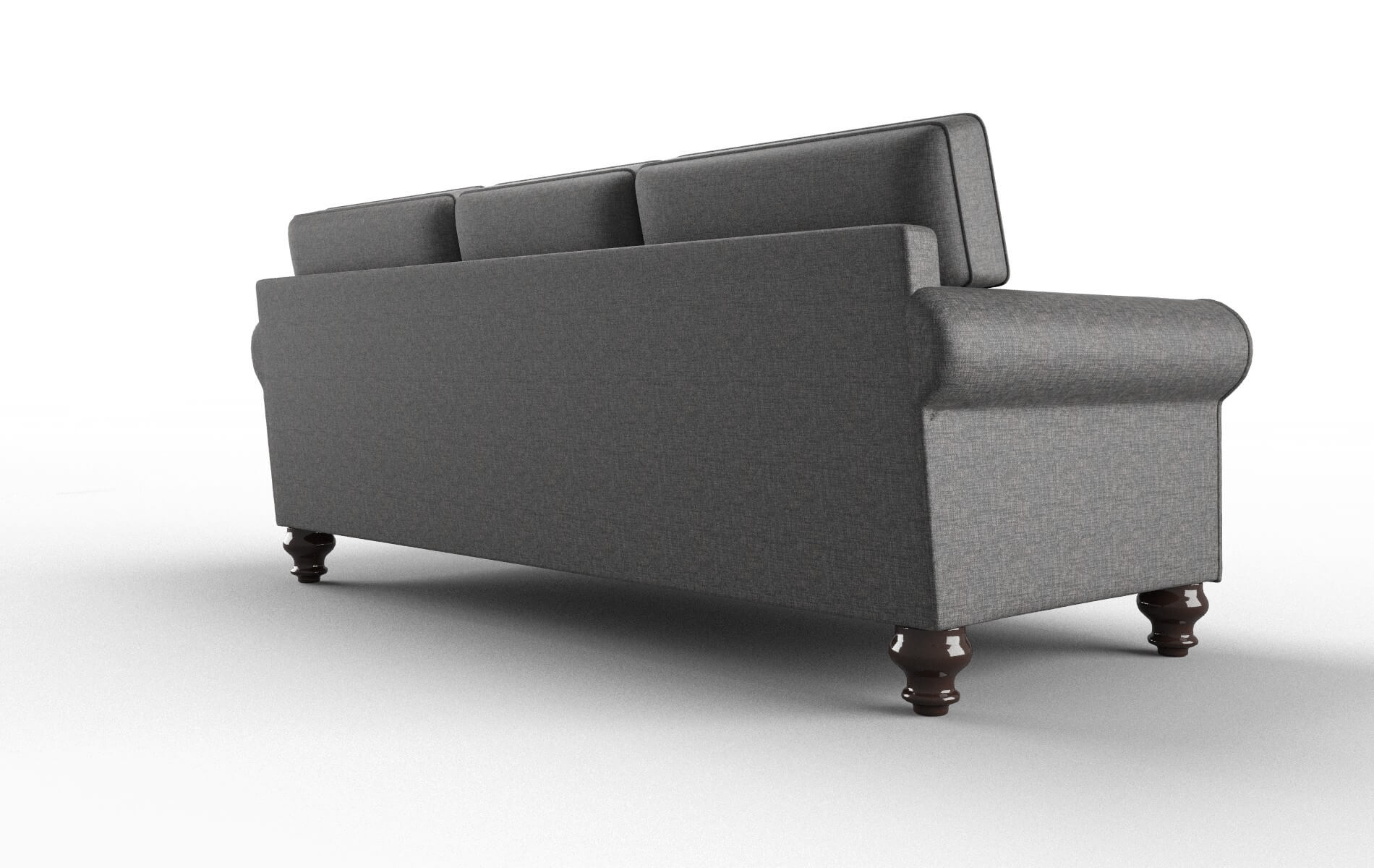 Farah Insight Charcoal Sofa espresso legs 5