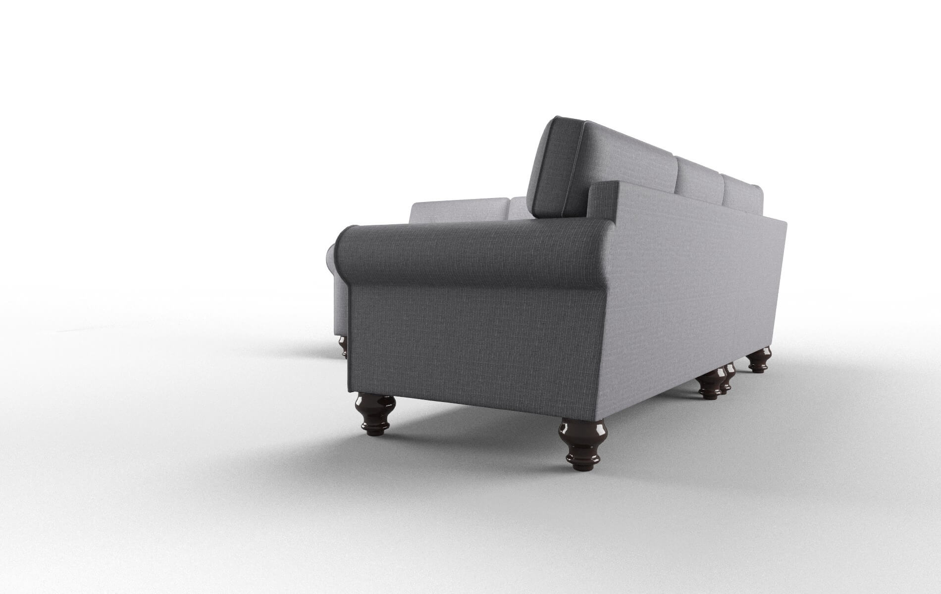 Farah Insight Denim Sectional espresso legs 4