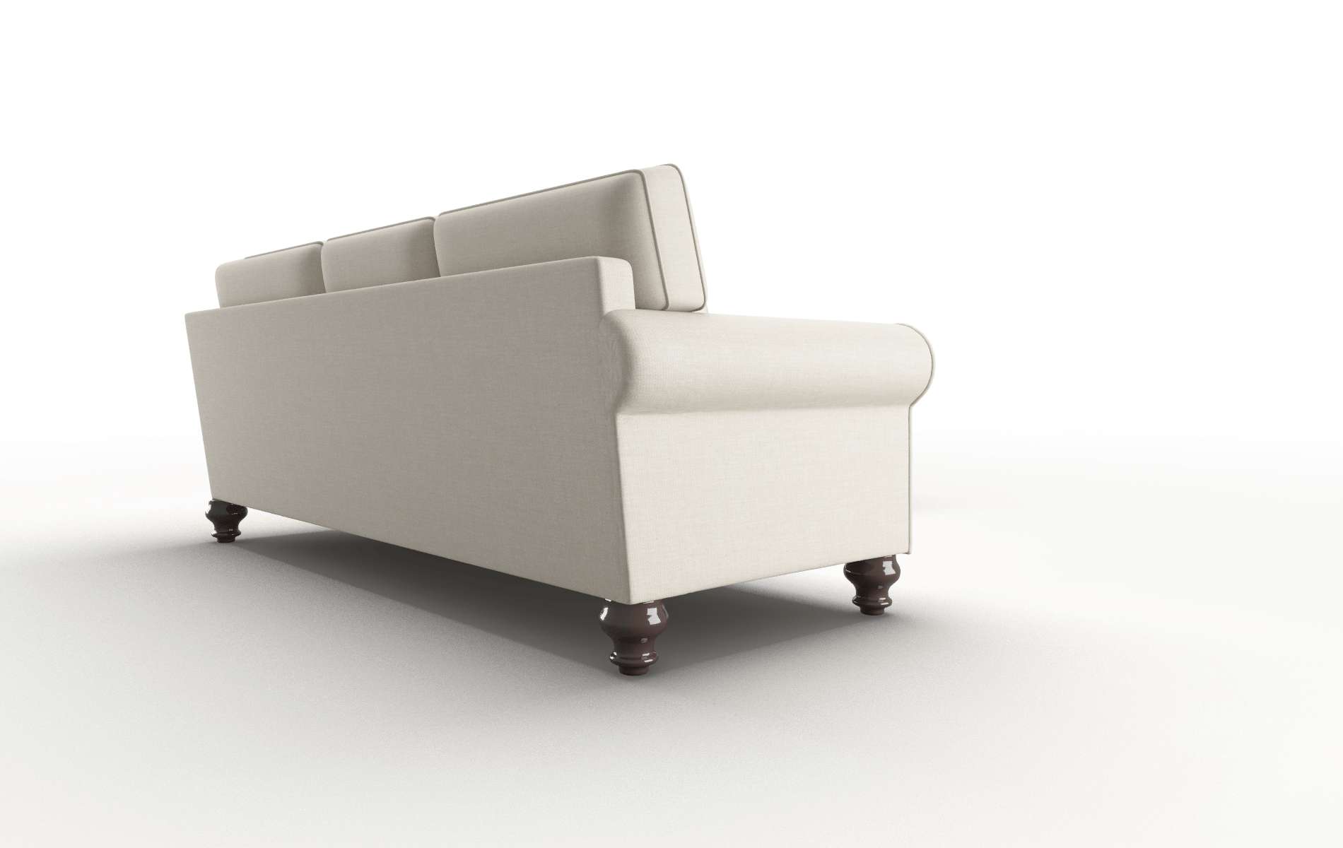 Farah Keylargo Almond Sectional espresso legs 3