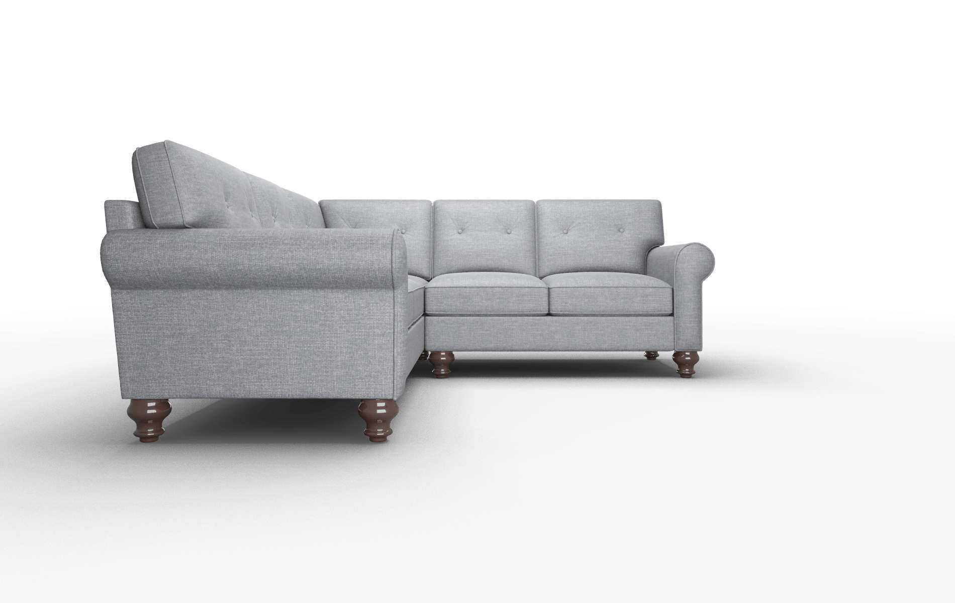 Farah Keylargo Graphite Sectional espresso legs 2