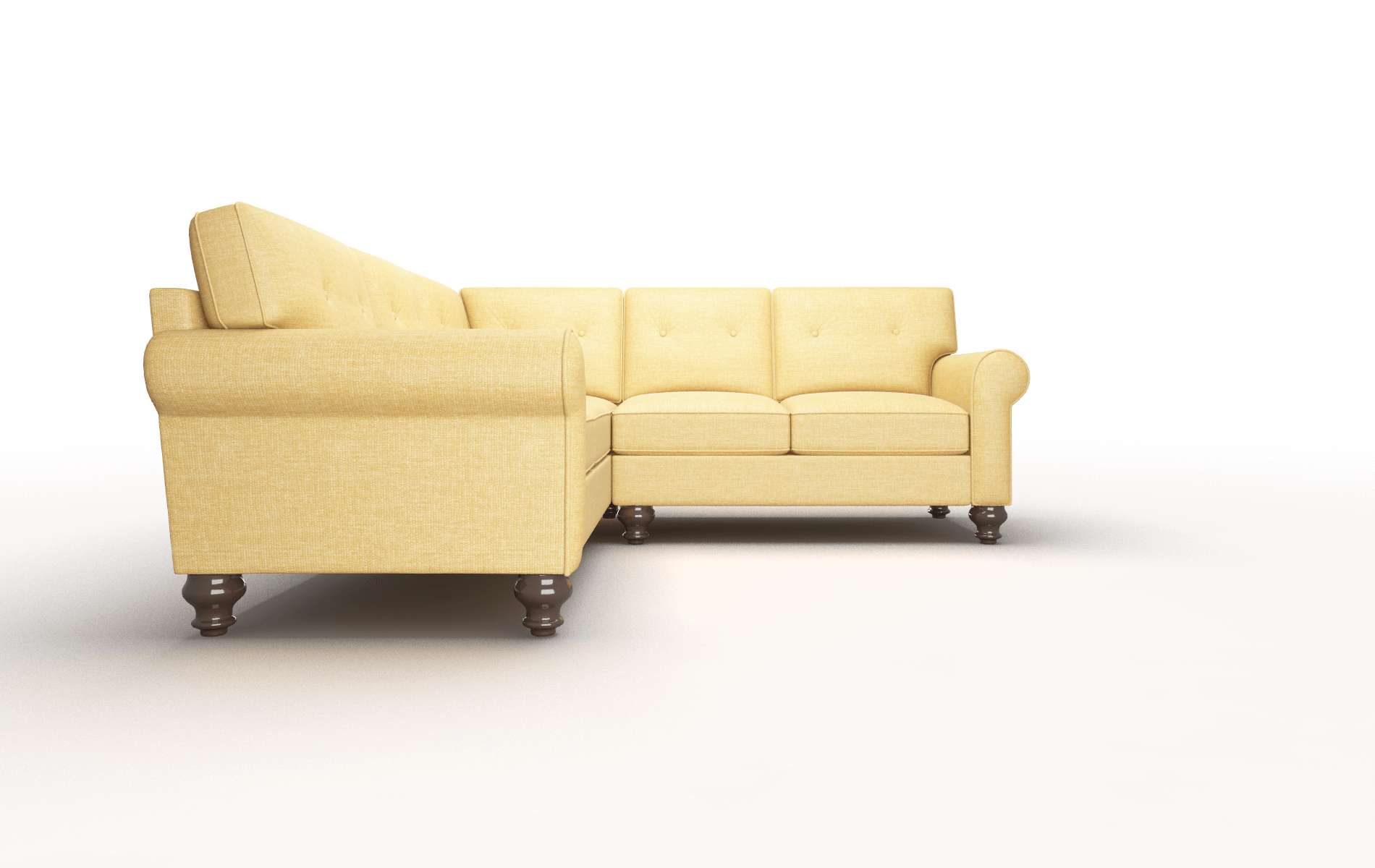 Farah Keylargo Honey Sectional espresso legs 2