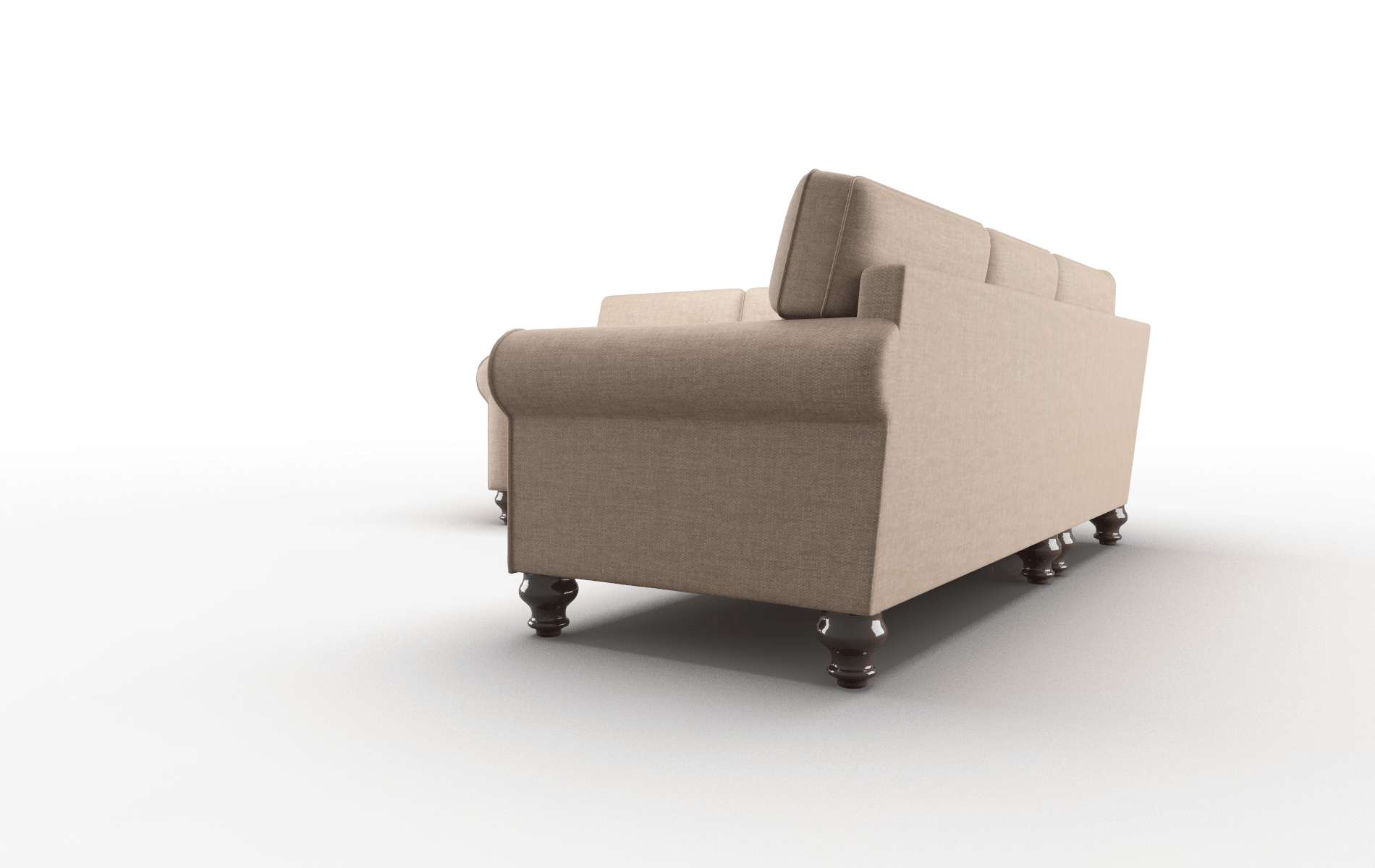 Farah Keylargo Mink Sectional espresso legs 4