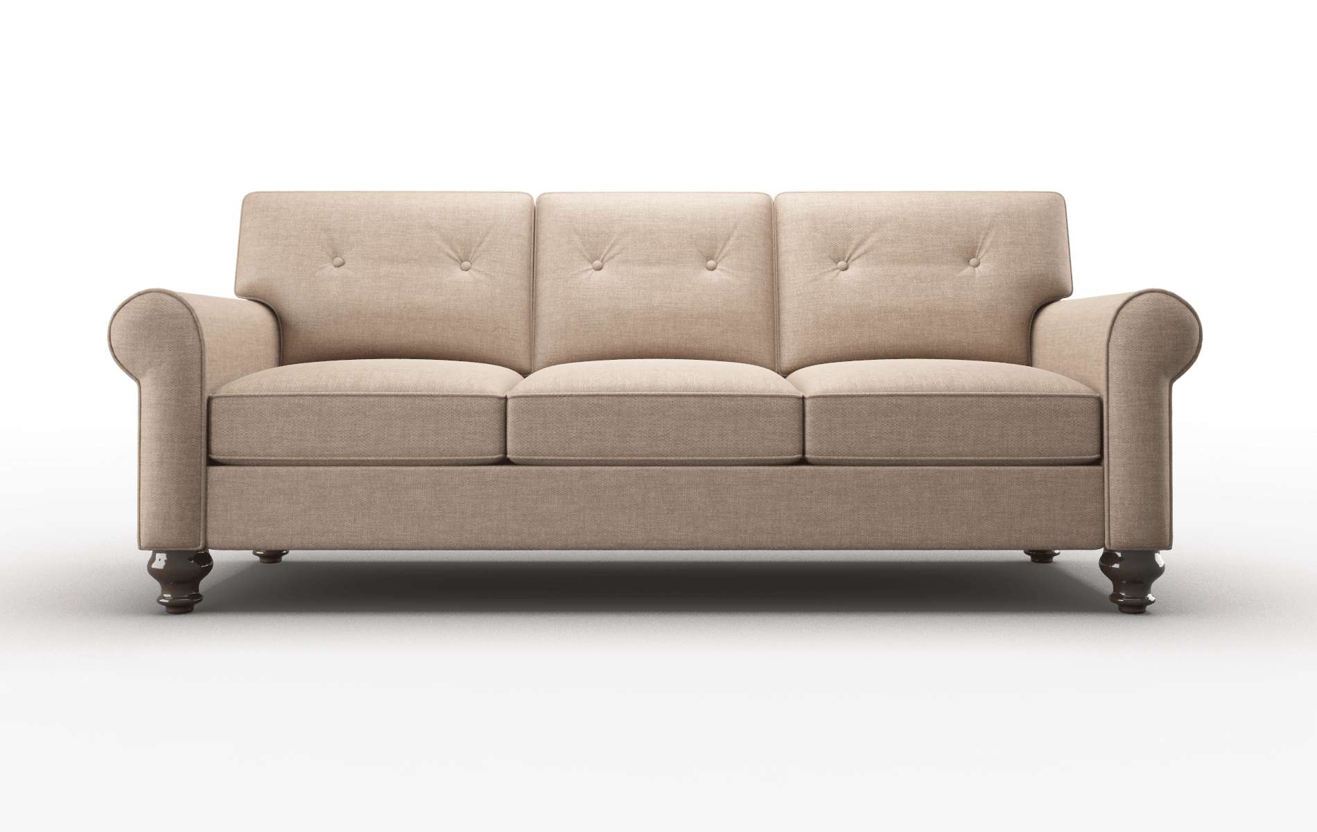 Farah Keylargo Mink Sofa espresso legs 1