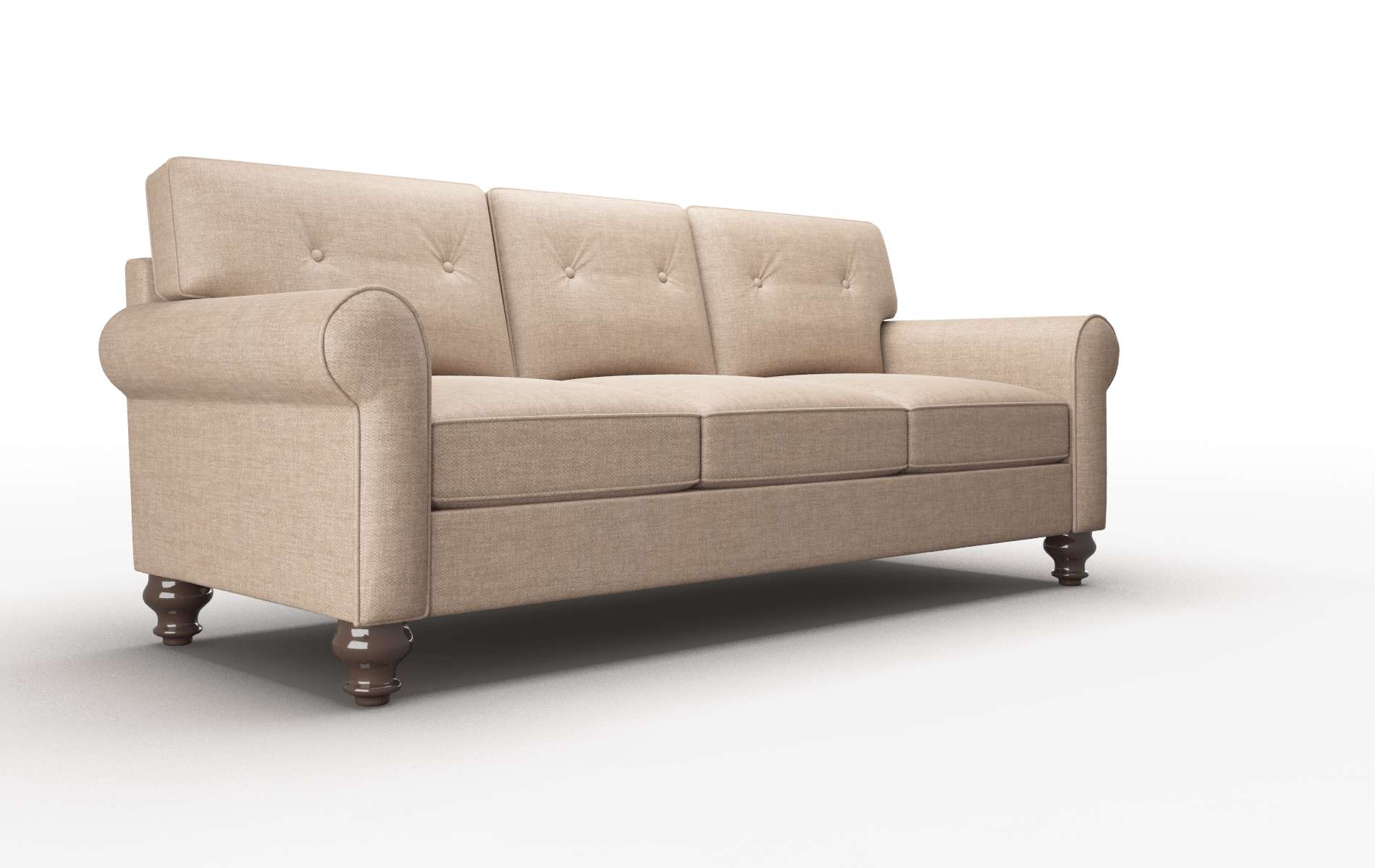 Farah Keylargo Mink Sofa espresso legs 2