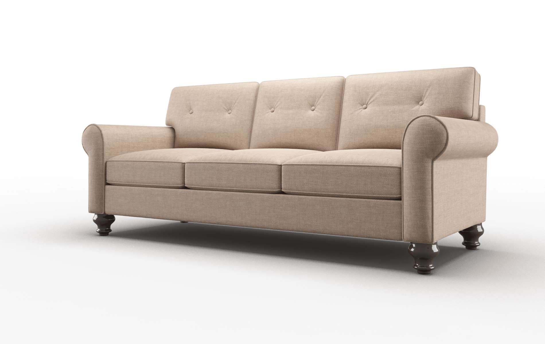 Farah Keylargo Mink Sofa espresso legs 4