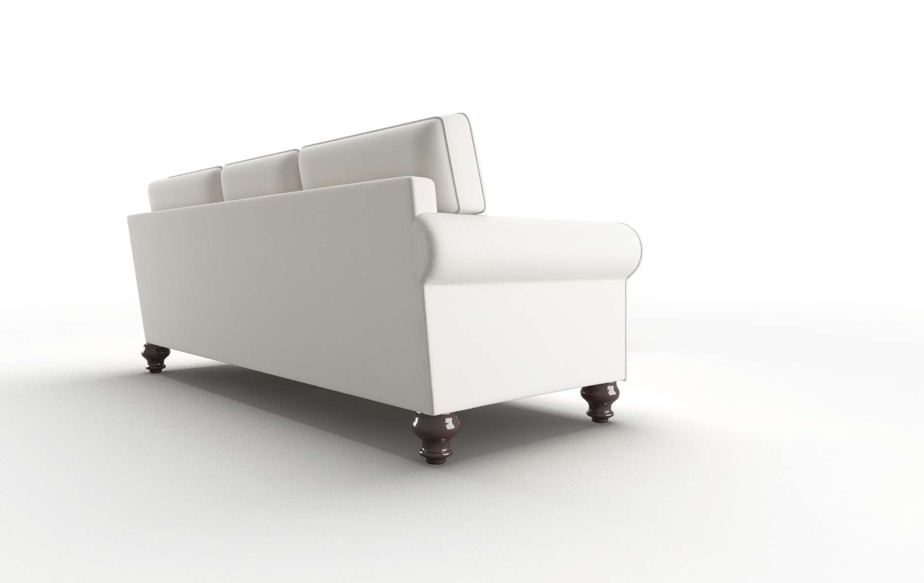 Farah Keylargo Oatmeal Sectional espresso legs 3