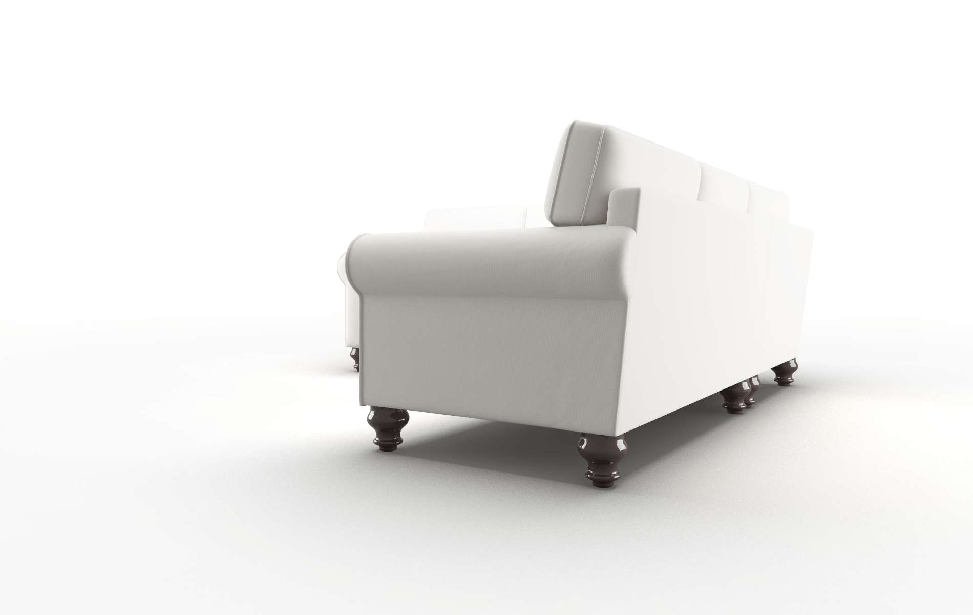 Farah Keylargo Oatmeal Sectional espresso legs 4