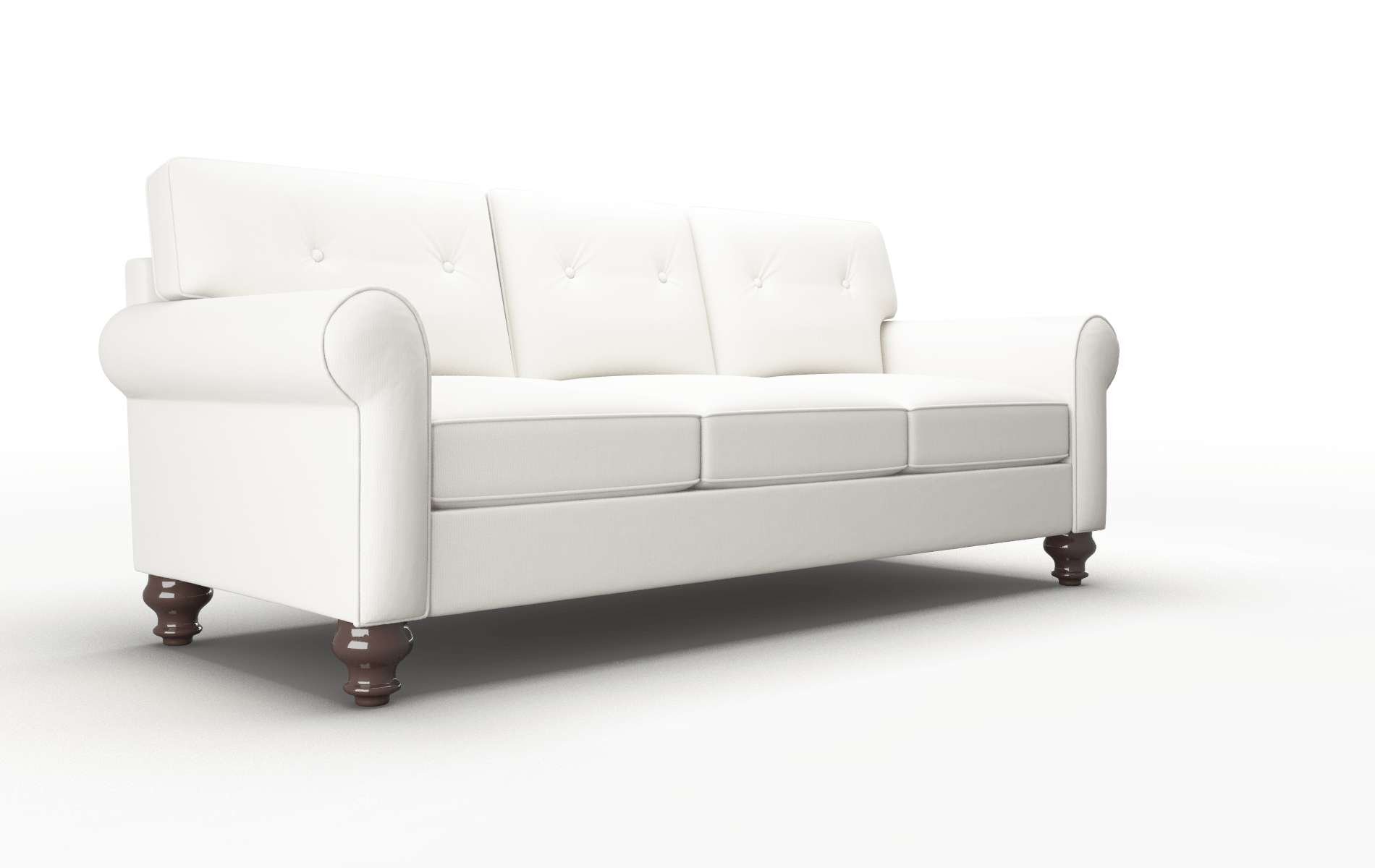Farah Keylargo Oatmeal Sofa espresso legs 2