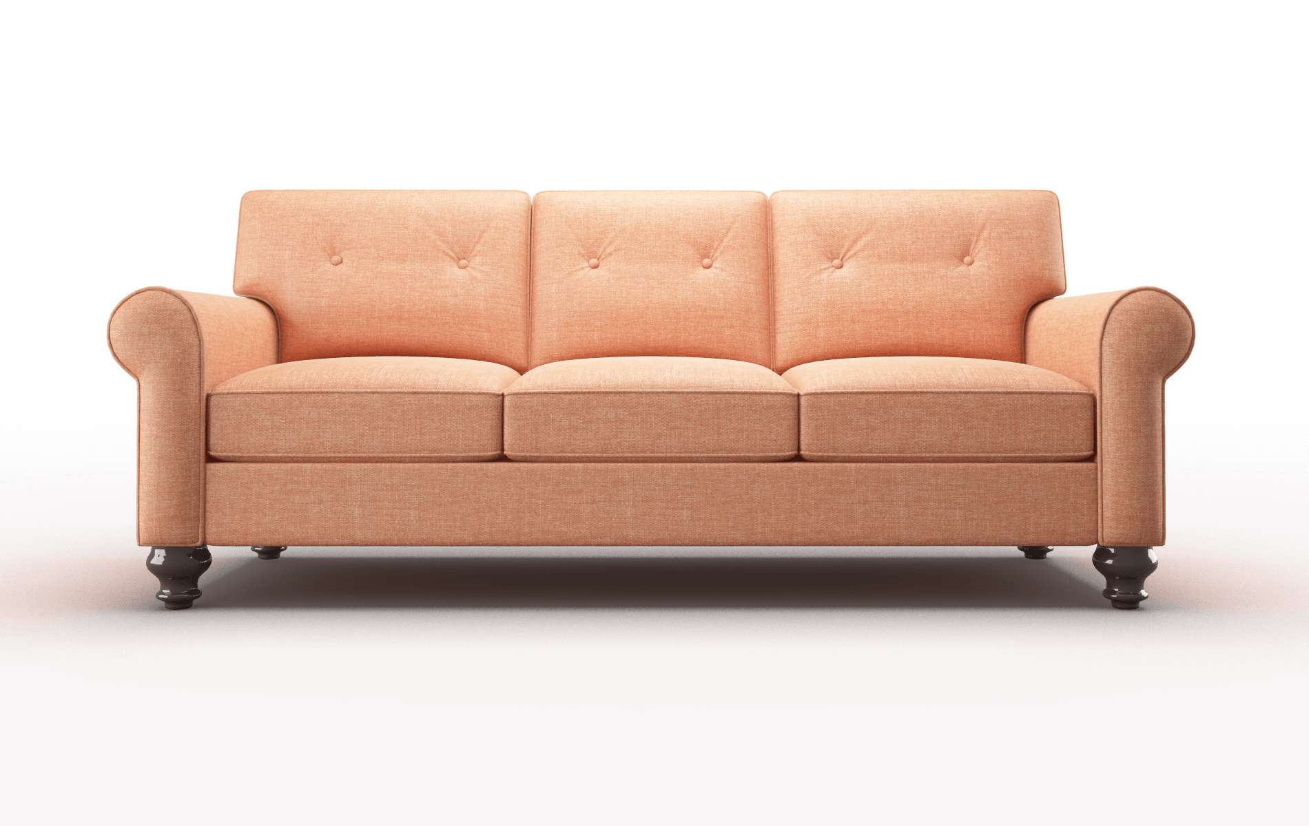 Farah Keylargo Terracotta Sofa espresso legs 1