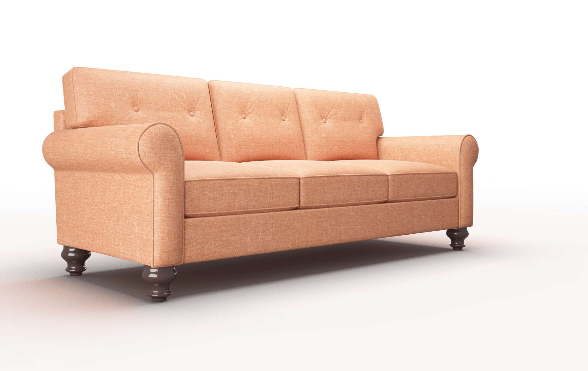 Farah Keylargo Terracotta Sofa espresso legs 2