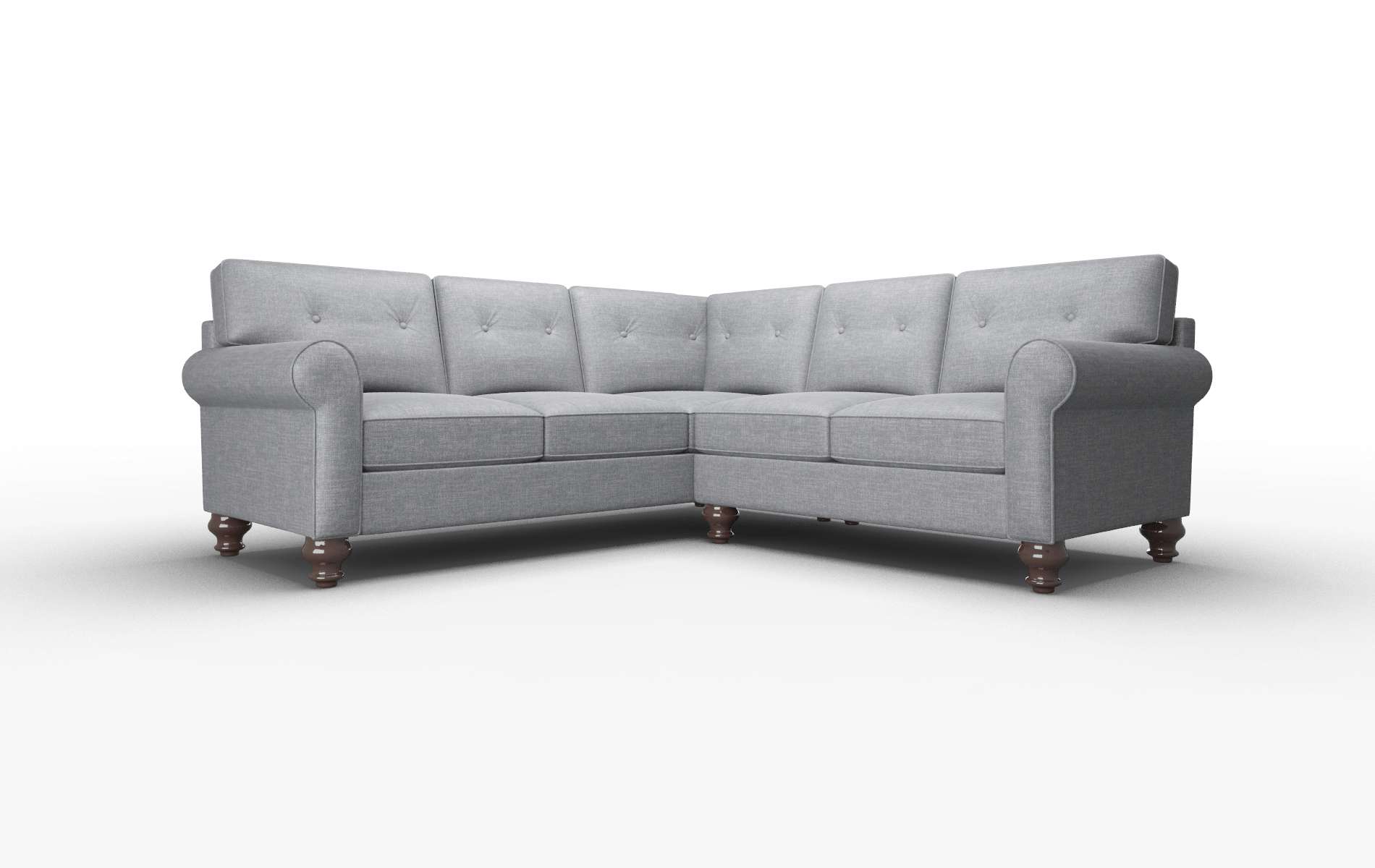 Farah Lana Onyx Sectional espresso legs 1