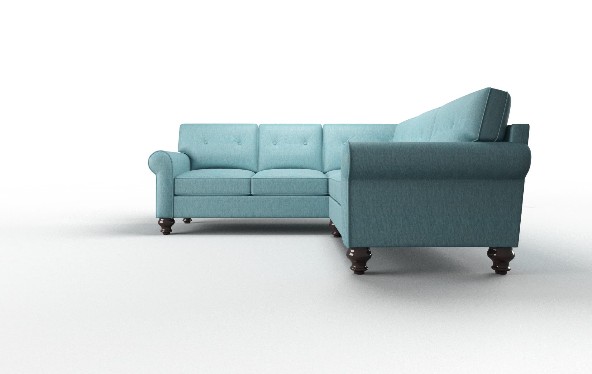 Farah Lana Peacock Sectional espresso legs 5
