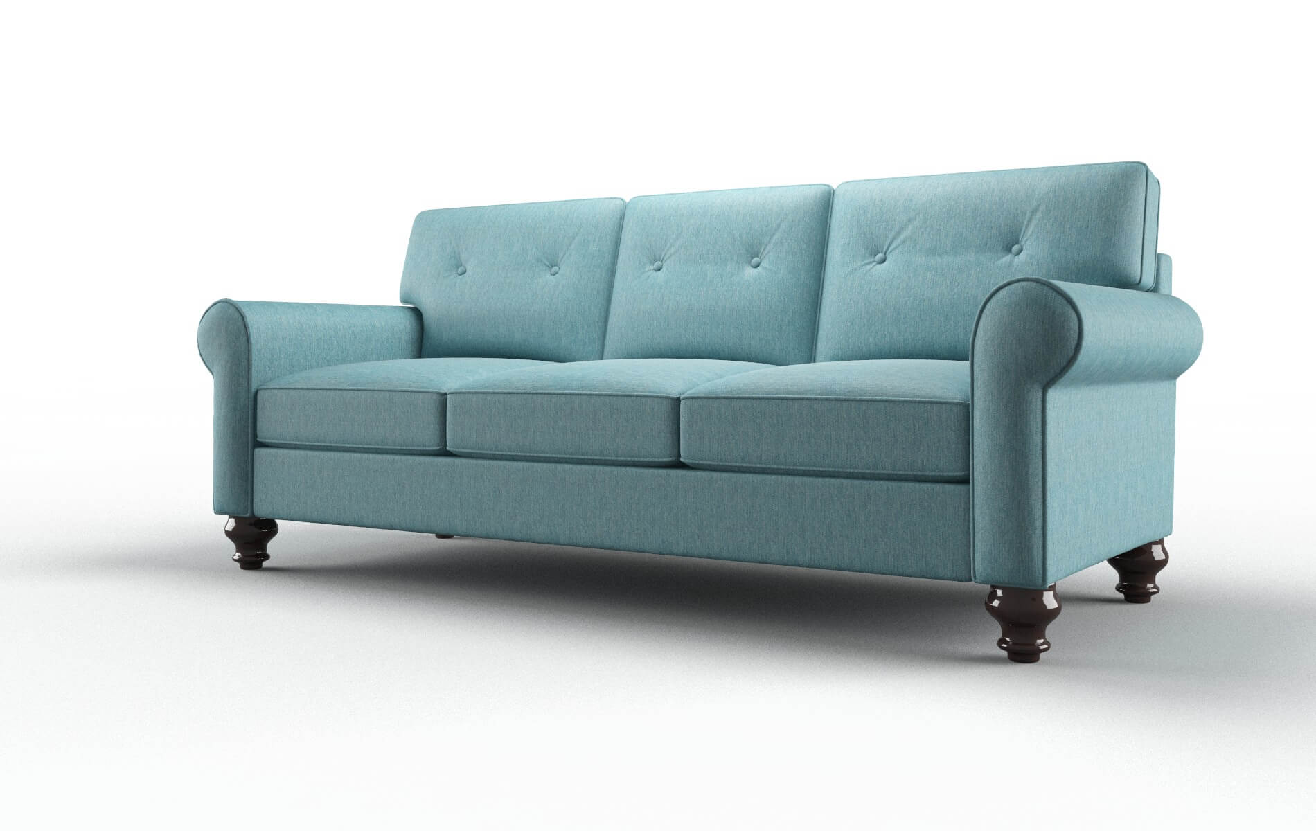 Farah Lana Peacock Sofa espresso legs 4