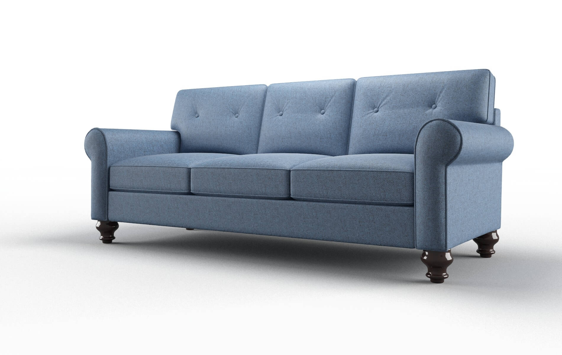 Farah Leslie Indigo Sofa espresso legs 4