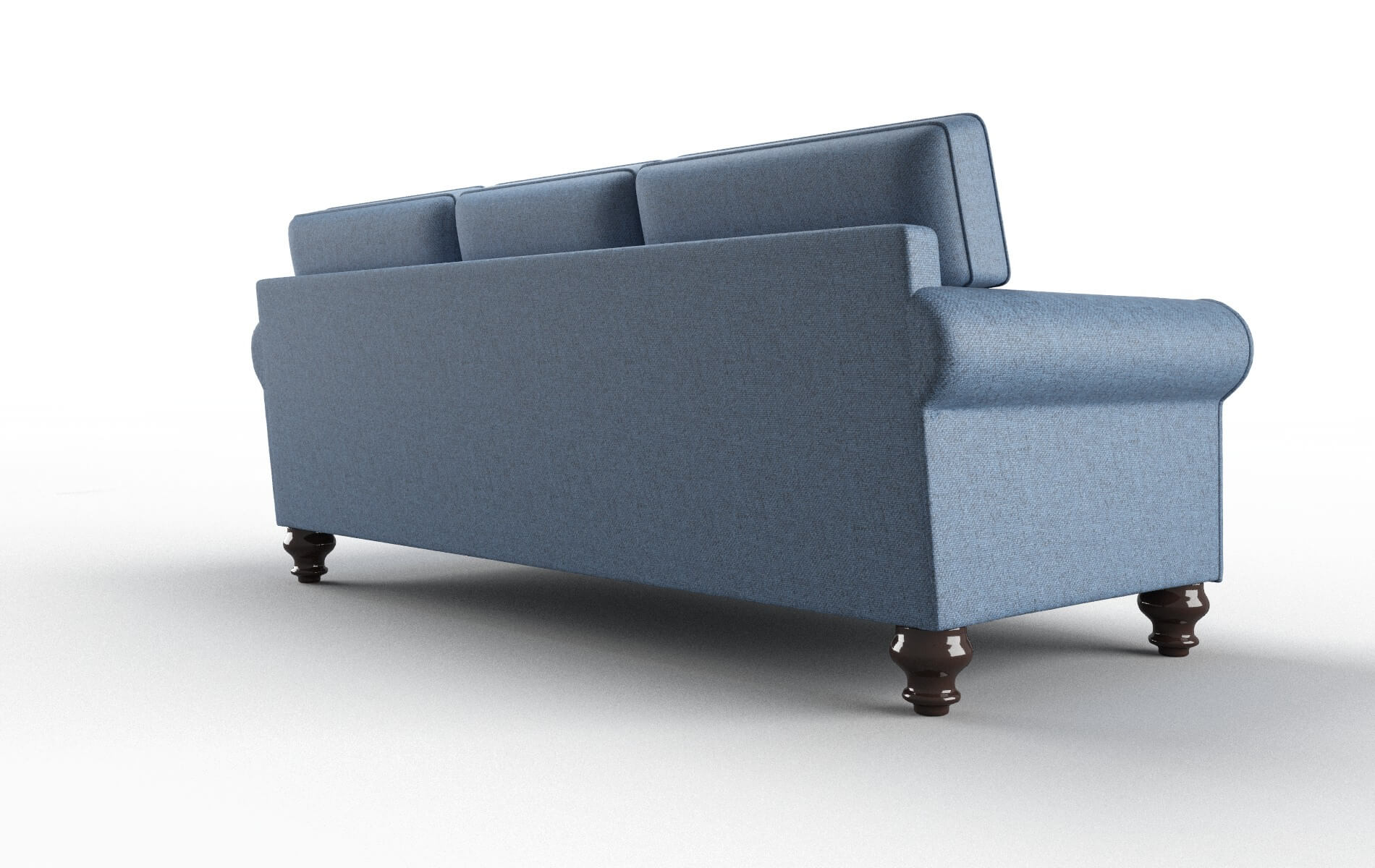Farah Leslie Indigo Sofa espresso legs 5