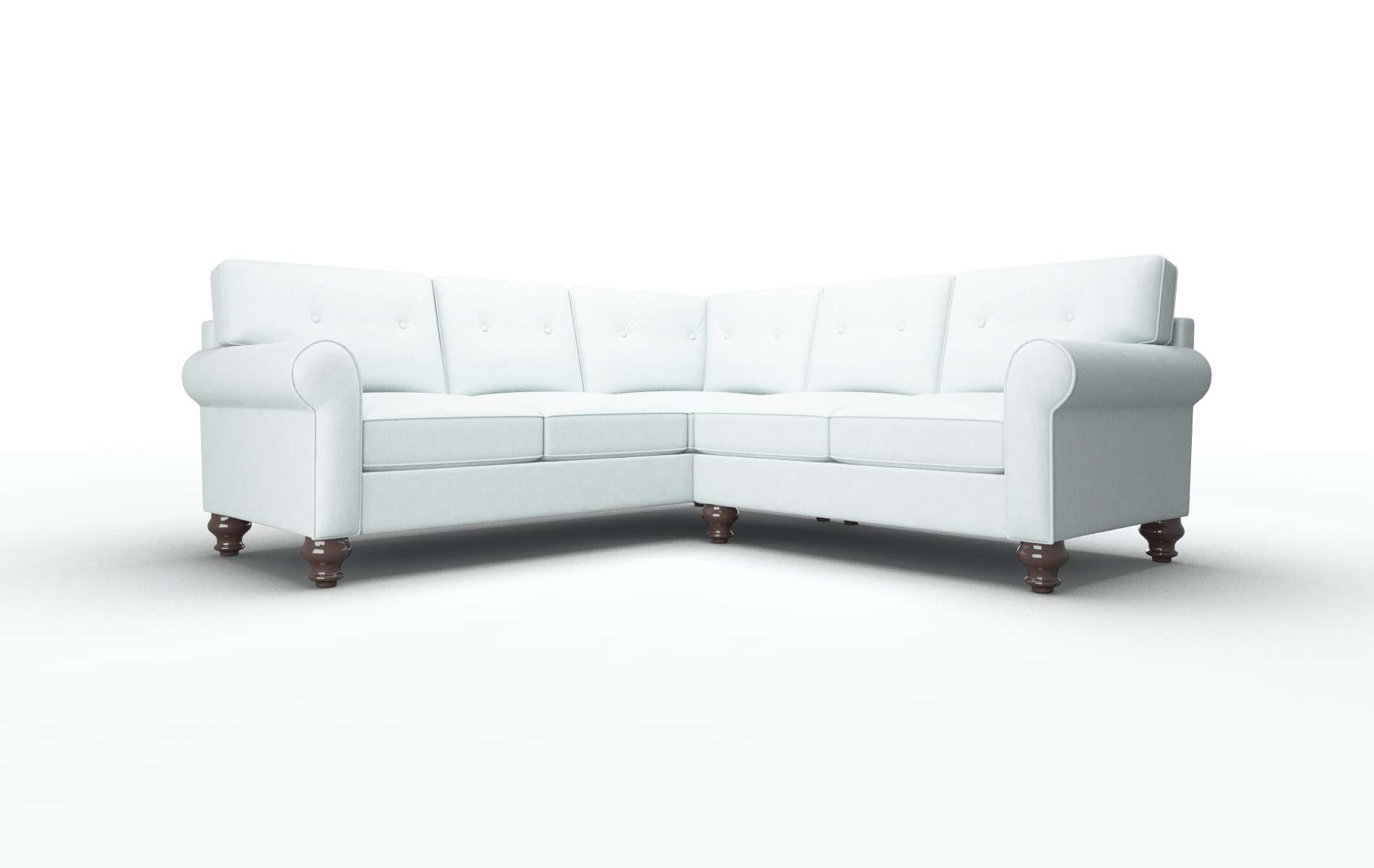 Farah Leslie robins_egg Sectional Espresso Legs  1