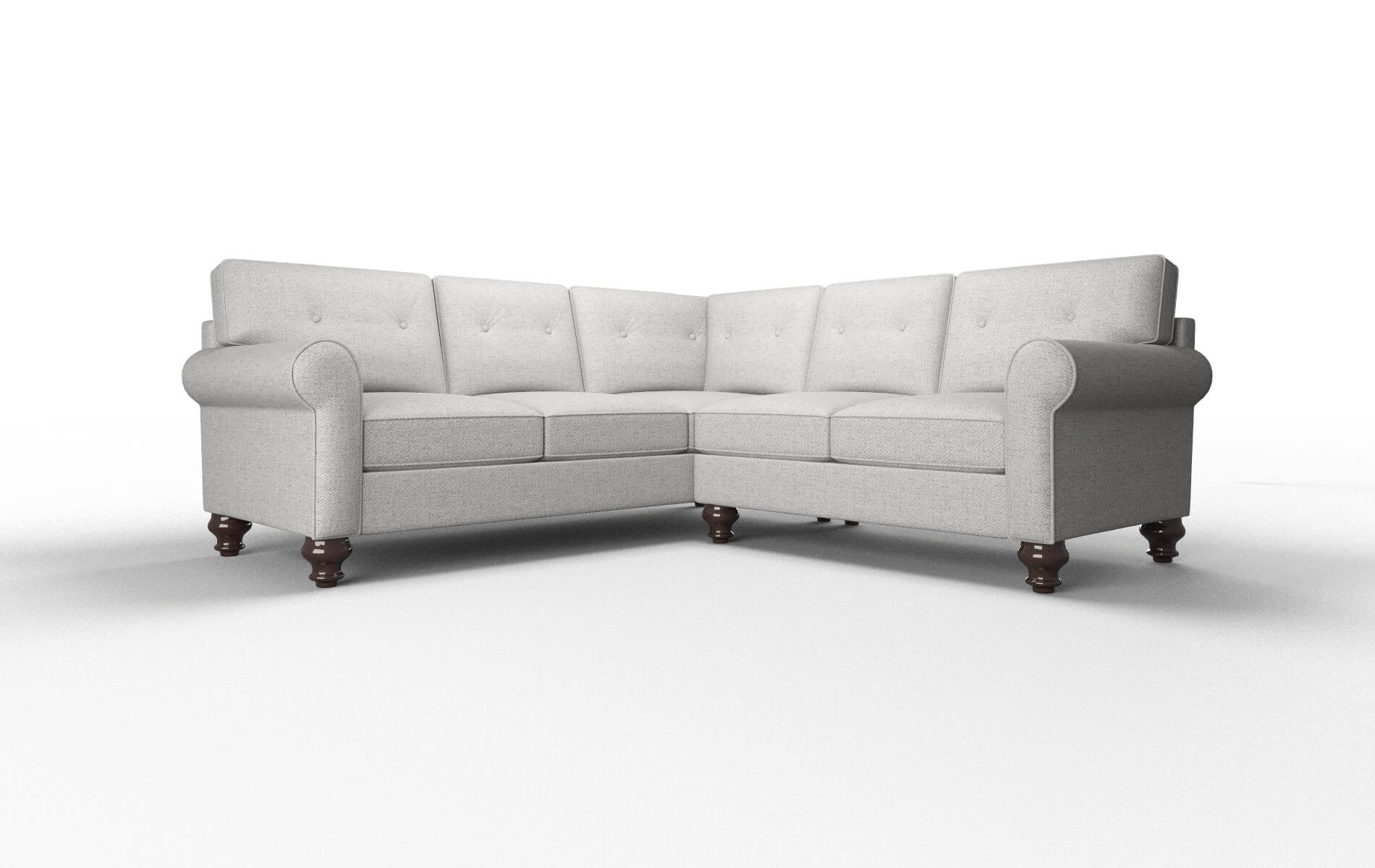 Farah Malibu dove Sectional Espresso Legs  1